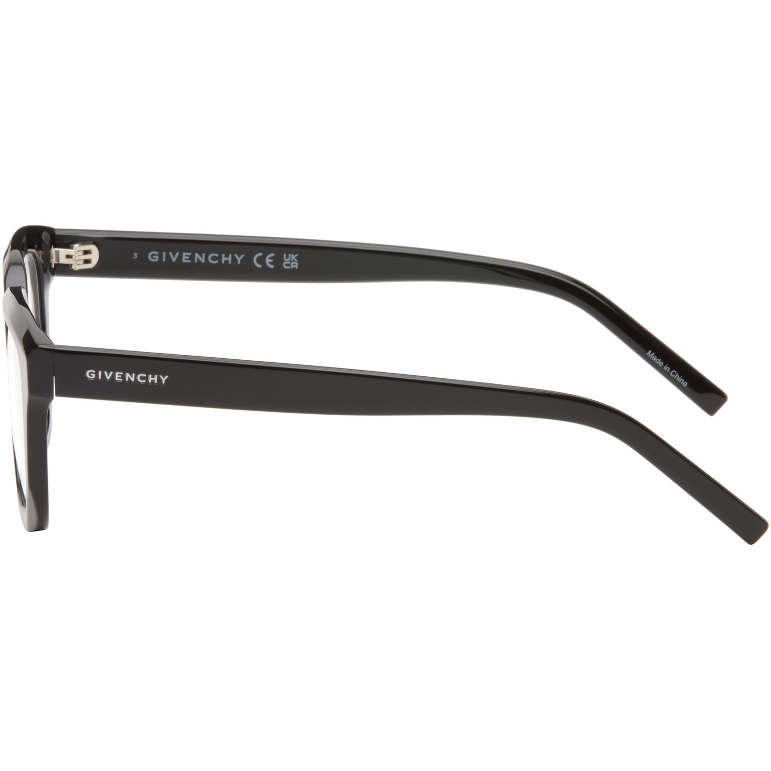  Givenchy Black Gv Day Rectangle Glasses 