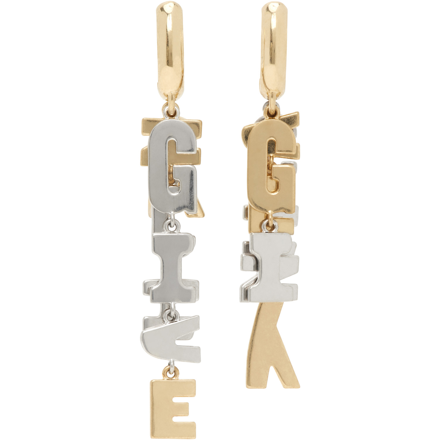 Givenchy 'Givenchy Letters' Asymmetric Earrings