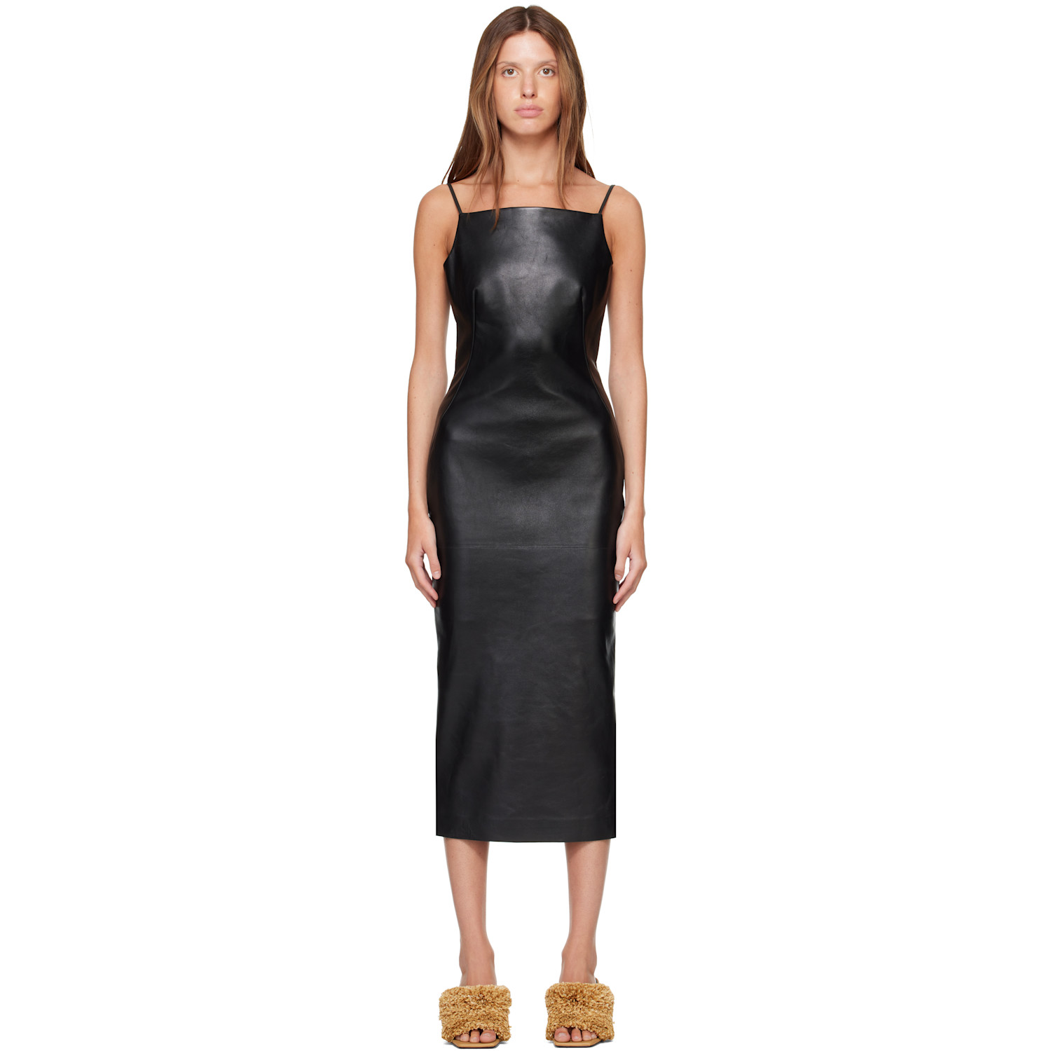 Givenchy Black Sliced Midi Dress