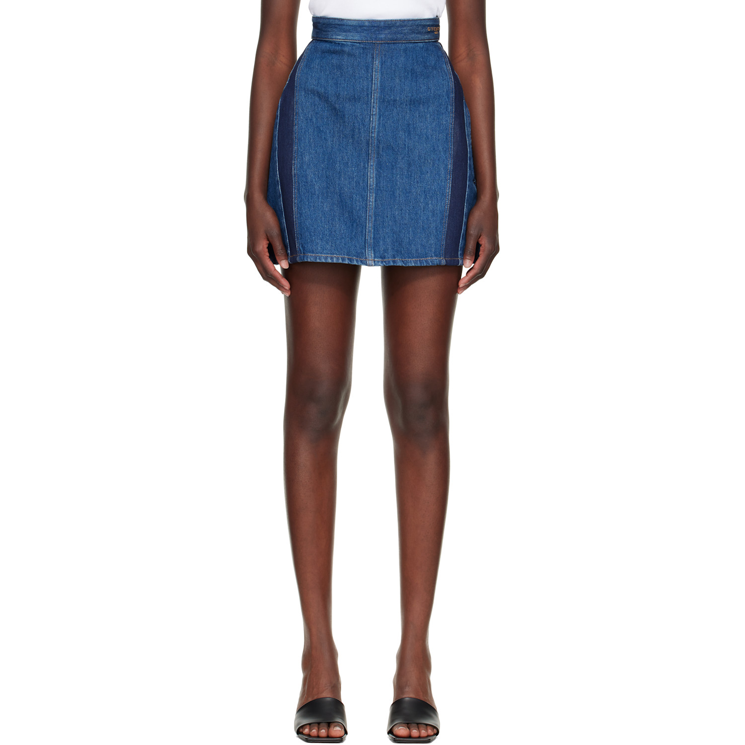 Givenchy Blue Cocoon Denim Miniskirt