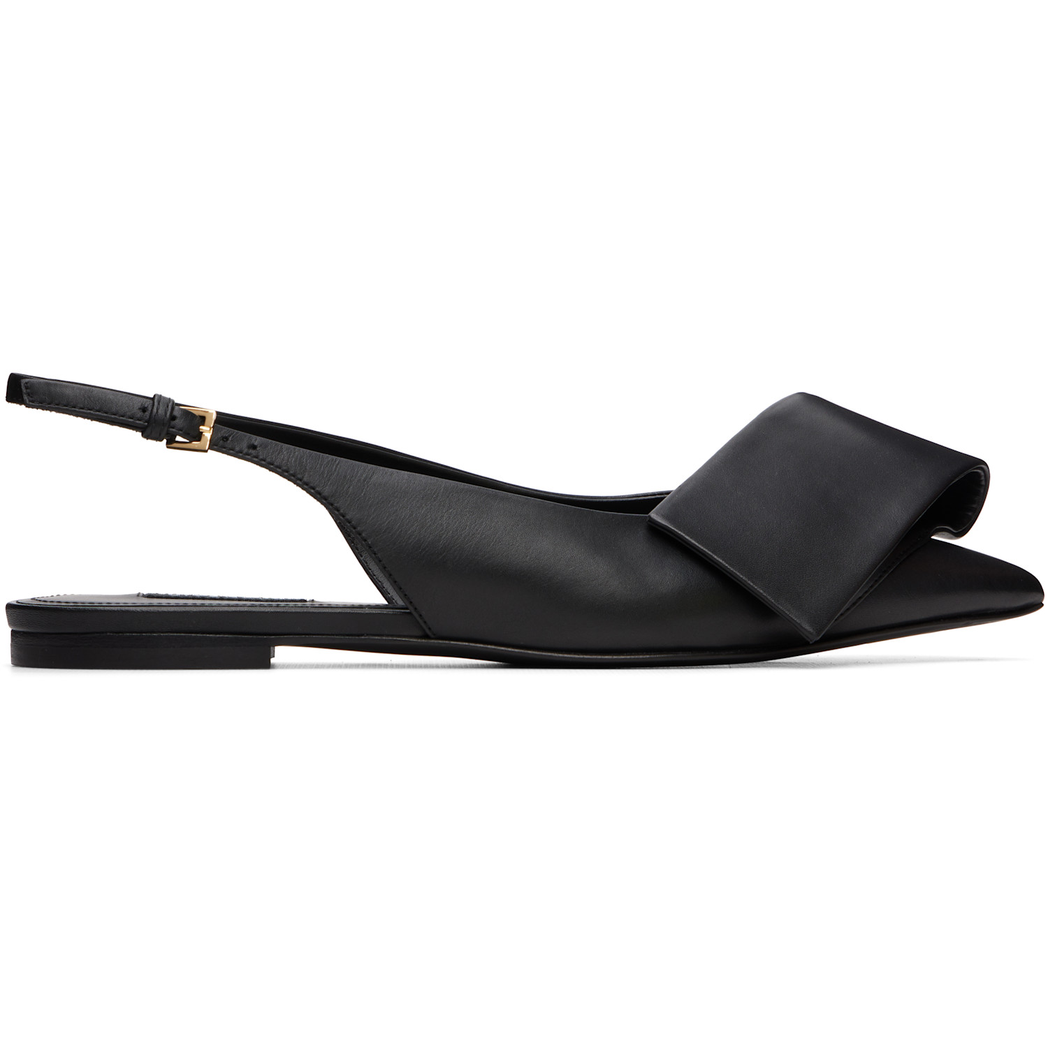 Givenchy Black Twisted Ribbon Slingback Ballerina Flats