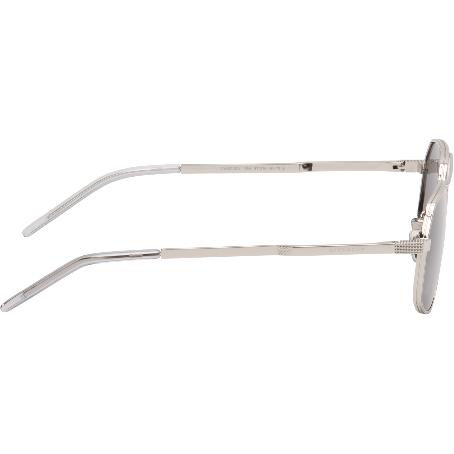 Givenchy Silver Gv One Sunglasses In Shiny Palladium / Sm