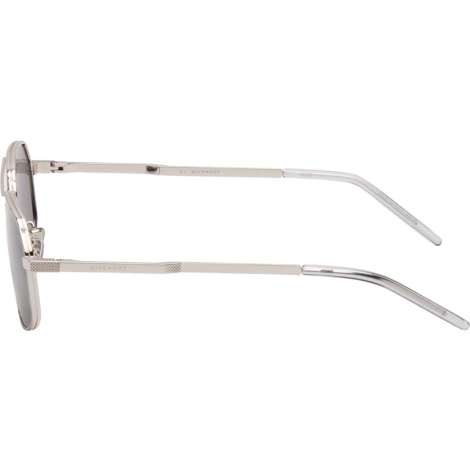 Givenchy Silver Gv One Sunglasses In Shiny Palladium / Sm