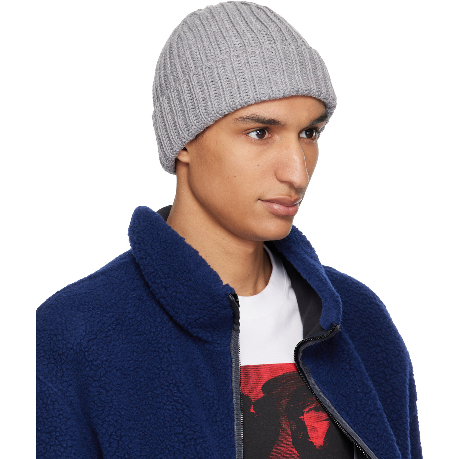  Givenchy Gray Safety Pin Beanie 