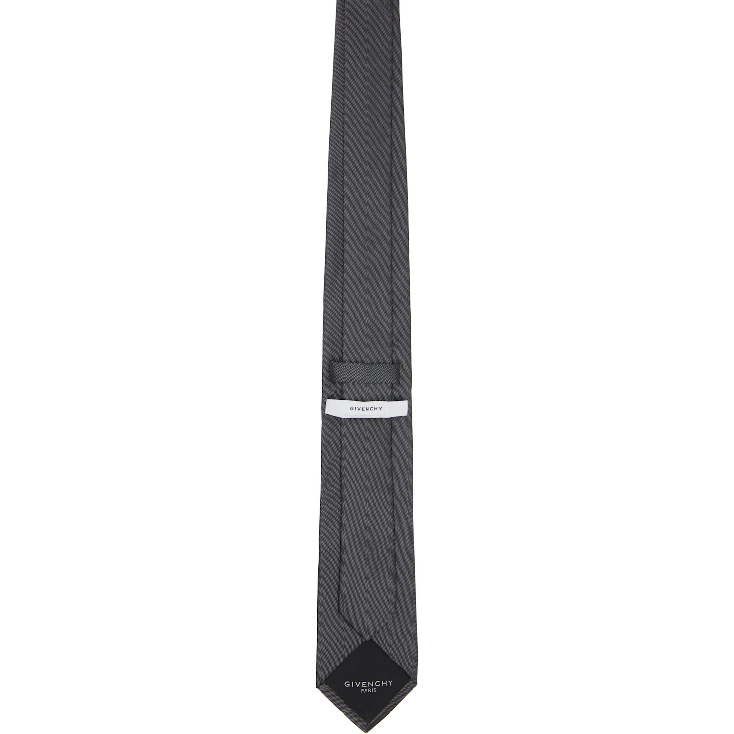  Givenchy Gray Paris Silk Jacquard Tie 