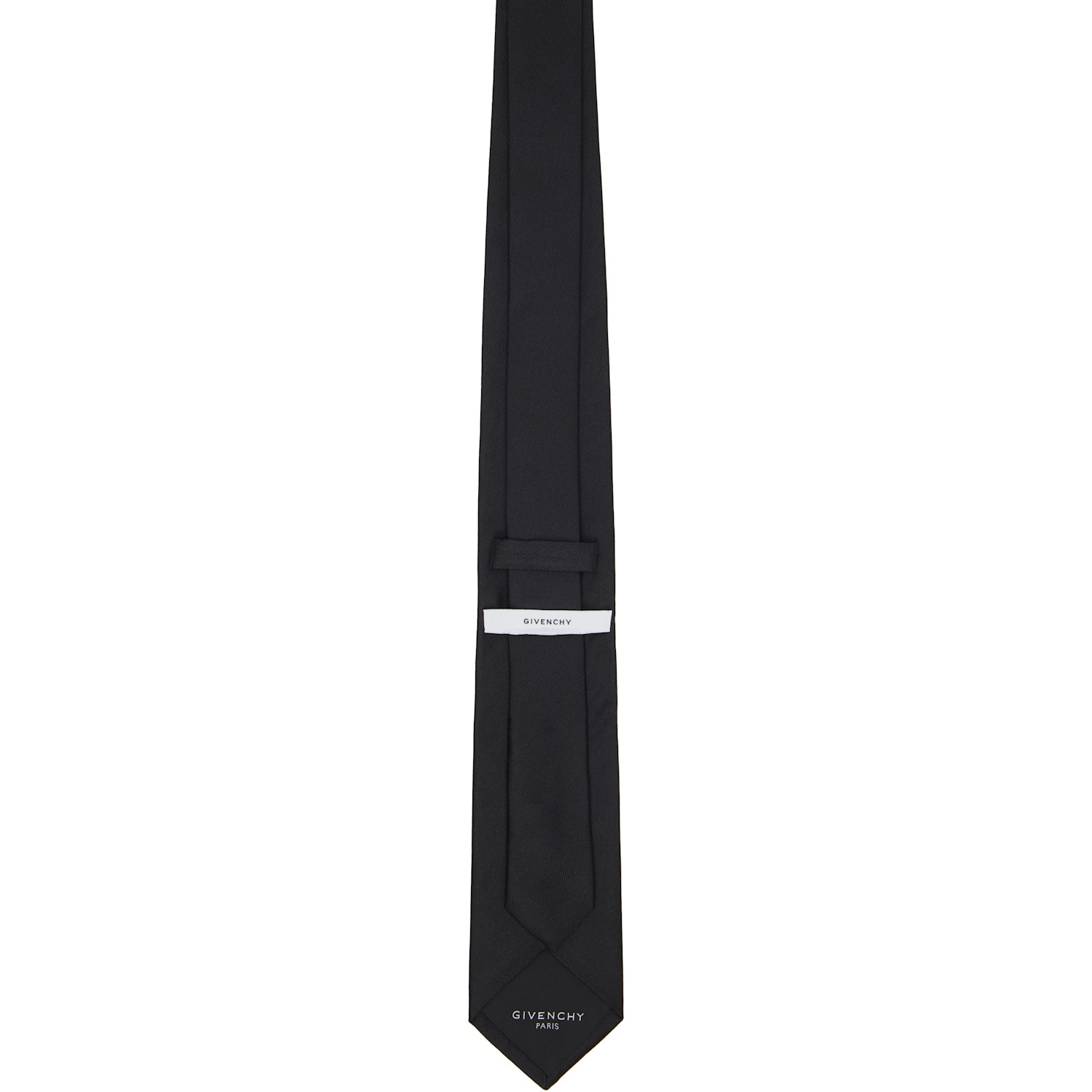  Givenchy Black Paris Silk Jacquard Tie 