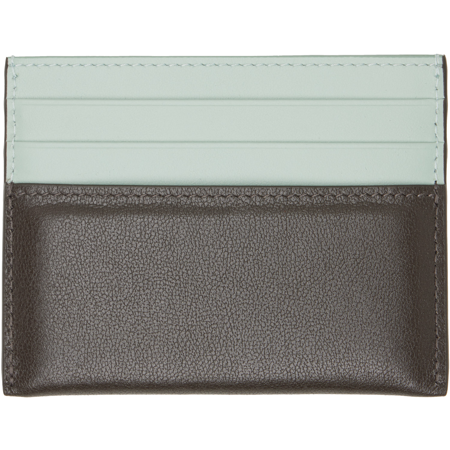  Givenchy Green & Brown Padded Cardholder 