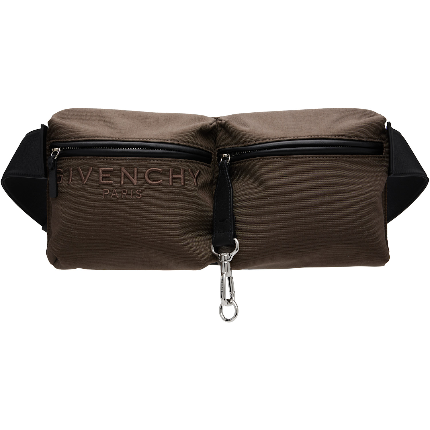 Givenchy Brown & Black Cargo Canvas Belt Bag