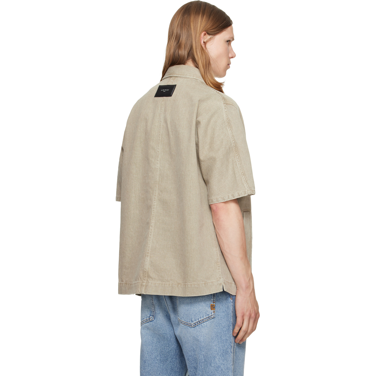  Givenchy Beige Faded Denim Shirt 