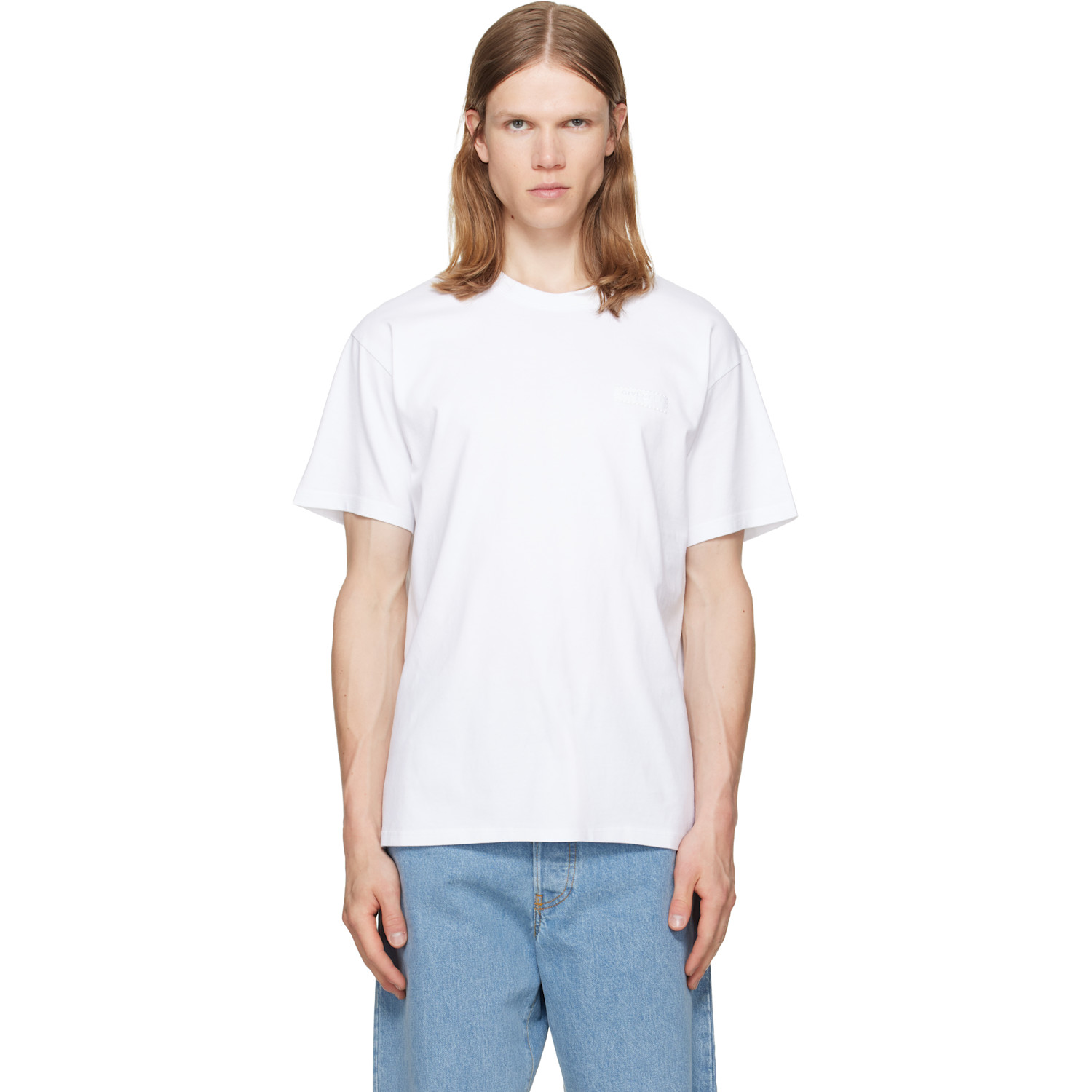 Givenchy White 'Givenchy Paris' Grosgrain T-shirt
