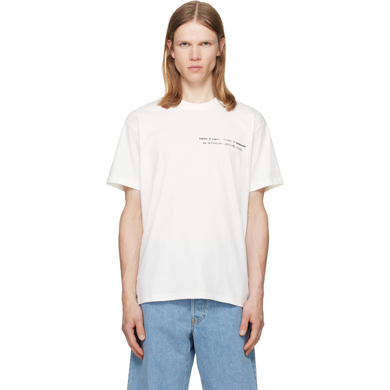 Givenchy White Archives Print Cotton T-shirt