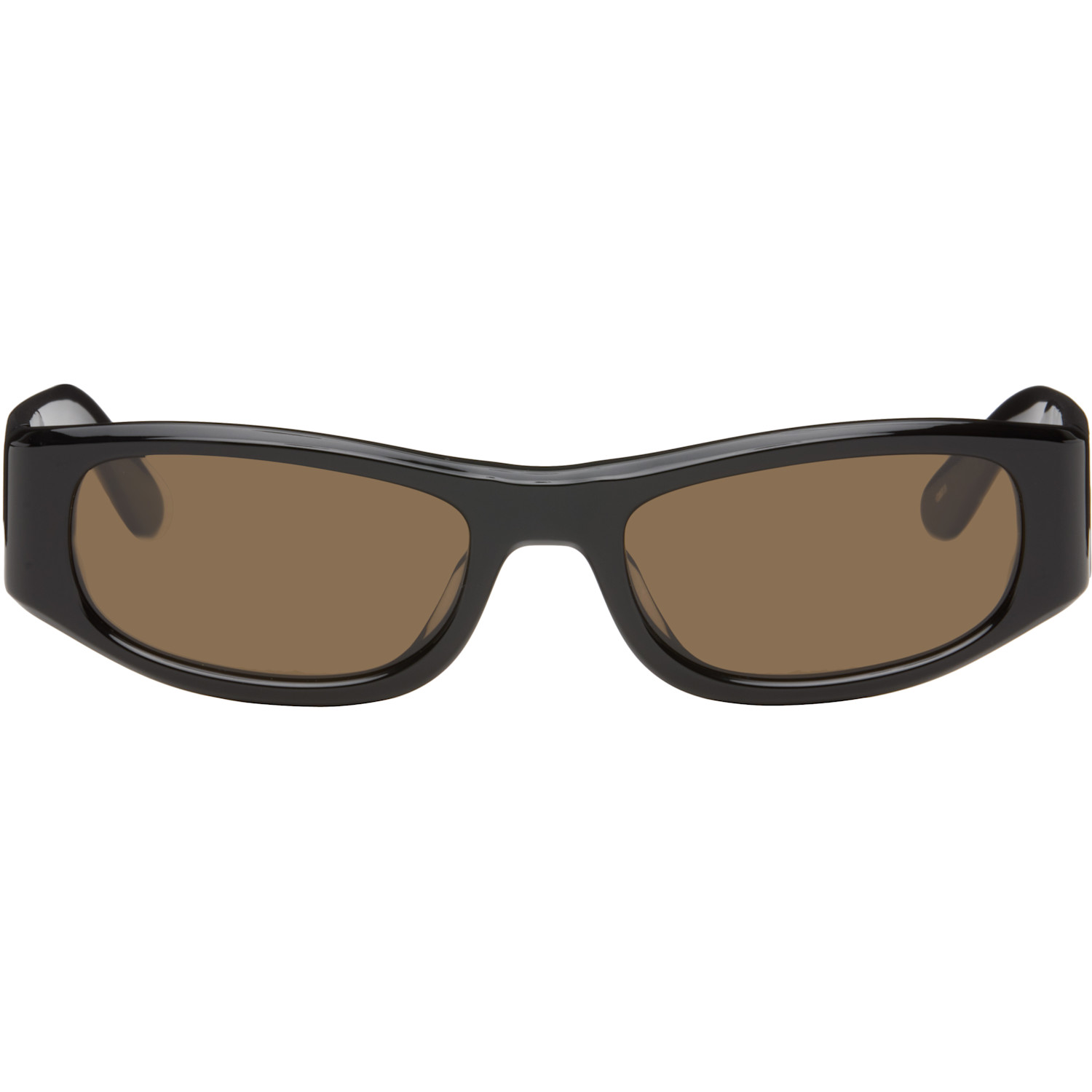 THISTLES Black 'The Suede' Sunglasses