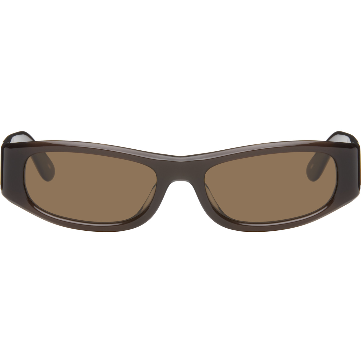 THISTLES Brown 'The Suede' Sunglasses