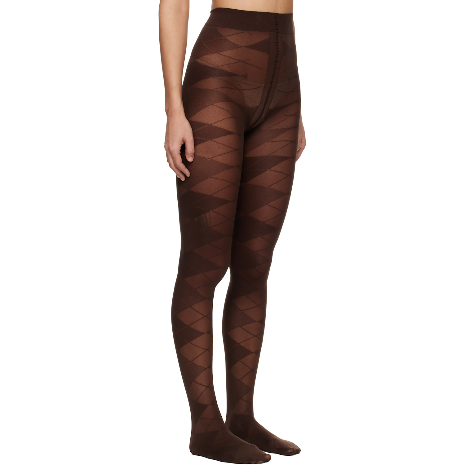  Swedish Stockings Brown Rebecka Argyle Tights 