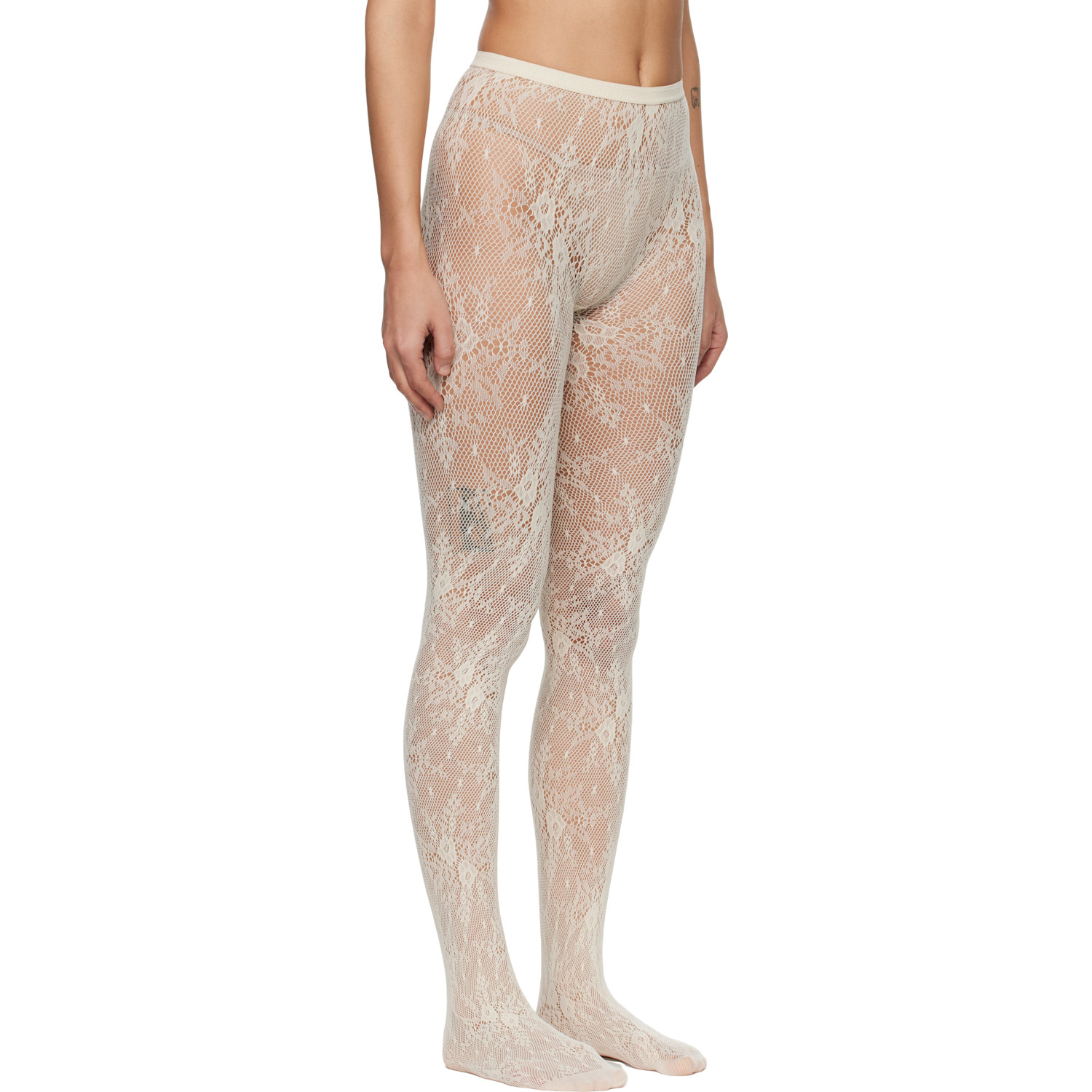  Swedish Stockings Off-white Rosa Lace Tights 