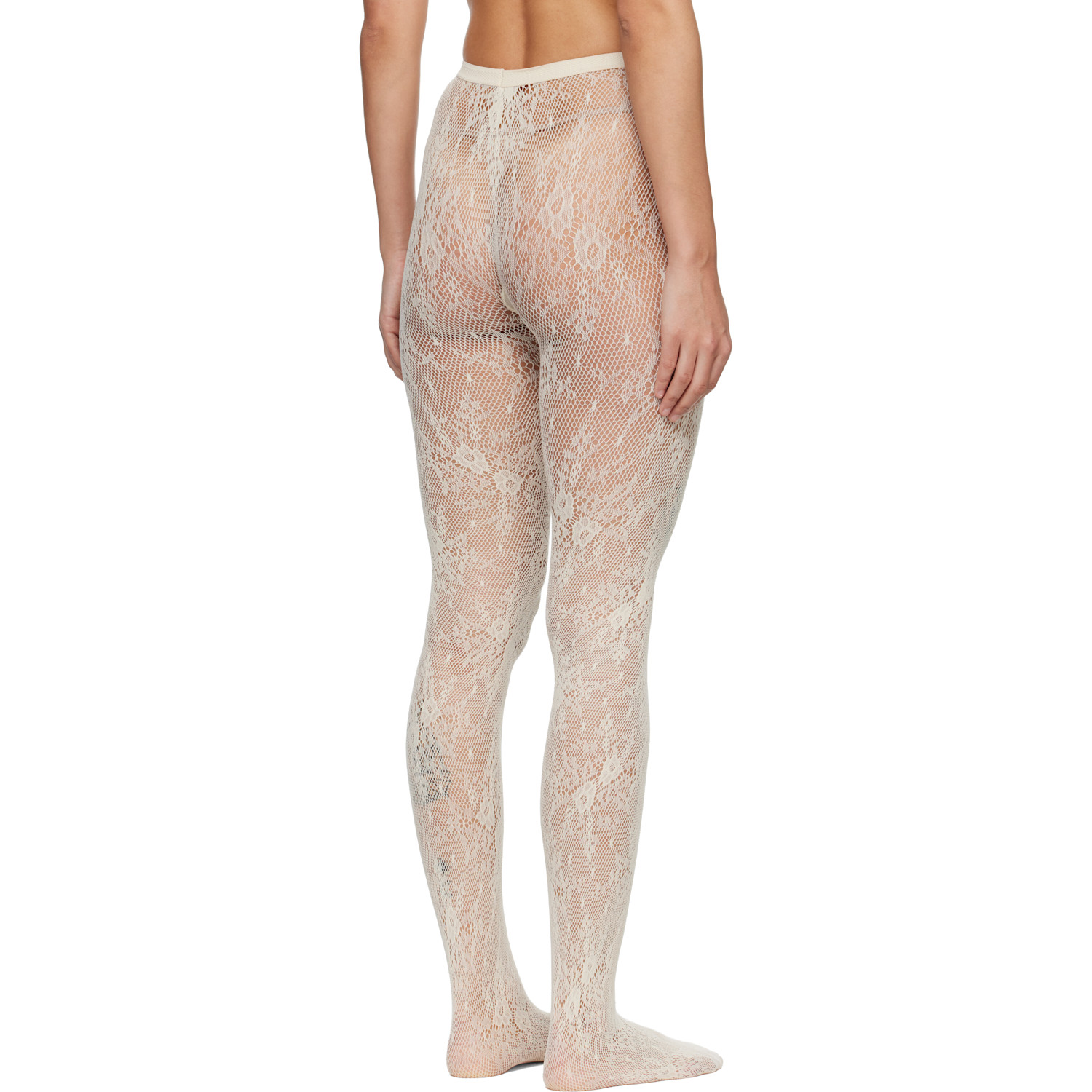  Swedish Stockings Off-white Rosa Lace Tights 