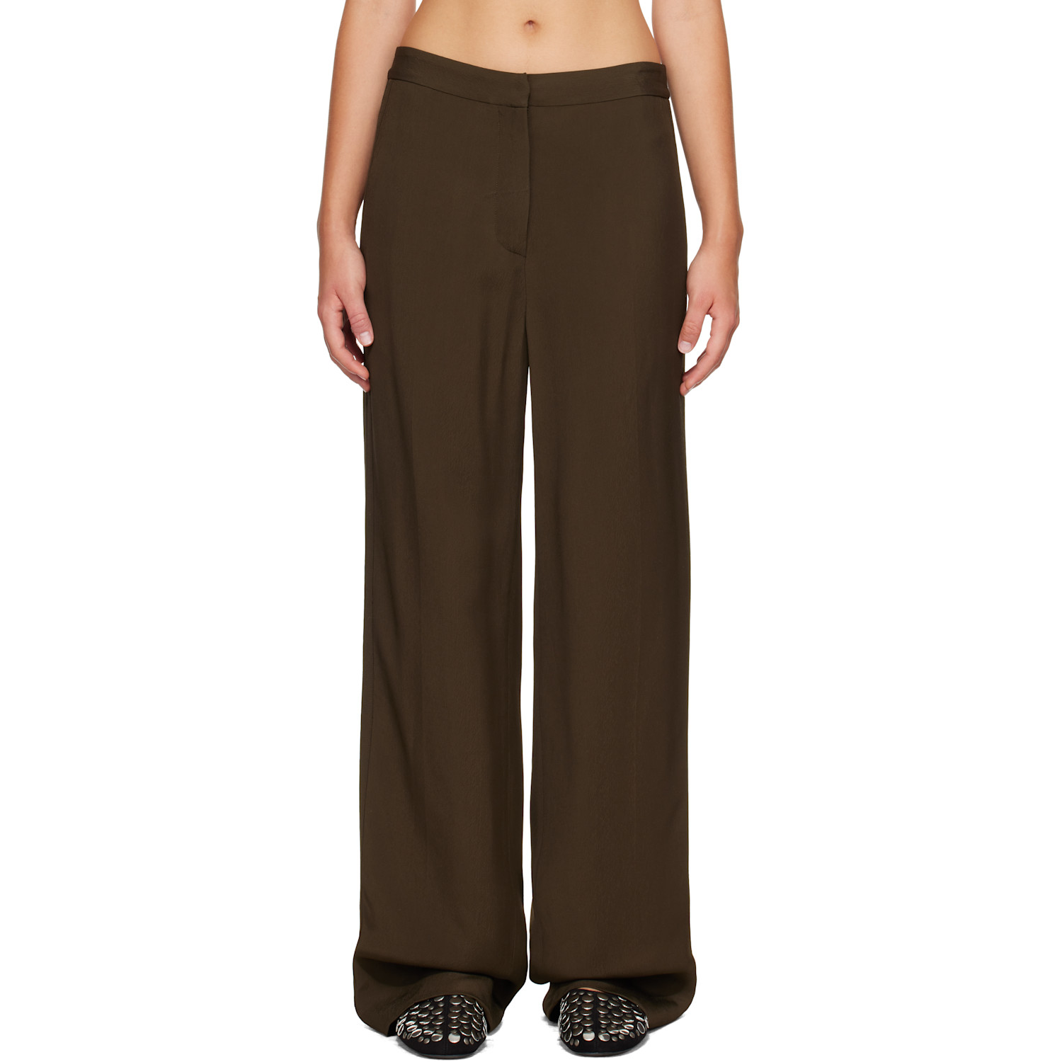 Proenza Schouler Brown Lien Trousers
