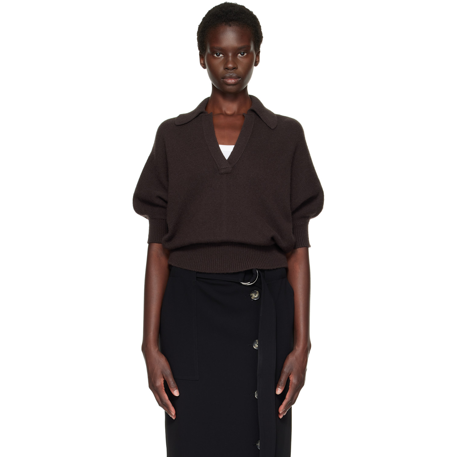 Proenza Schouler Brown Vella Polo