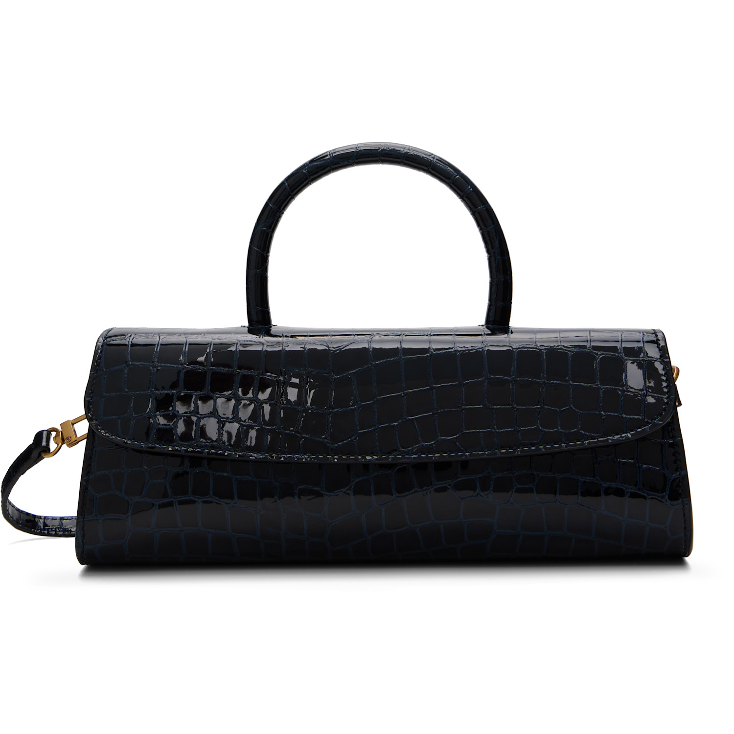 BY FAR Navy Mini Longa Bag