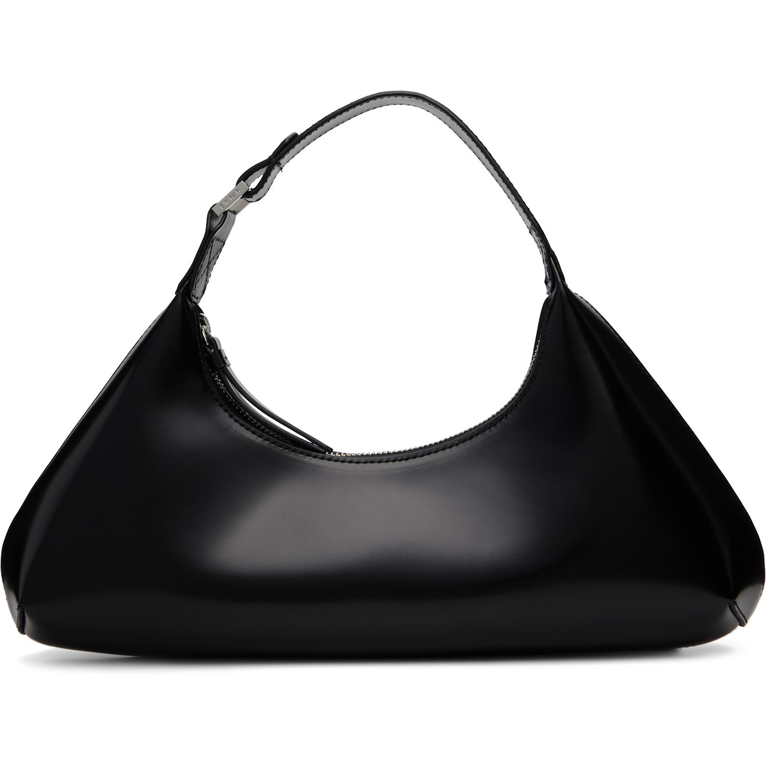 BY FAR Black Amberette Semi Patent Leather Bag