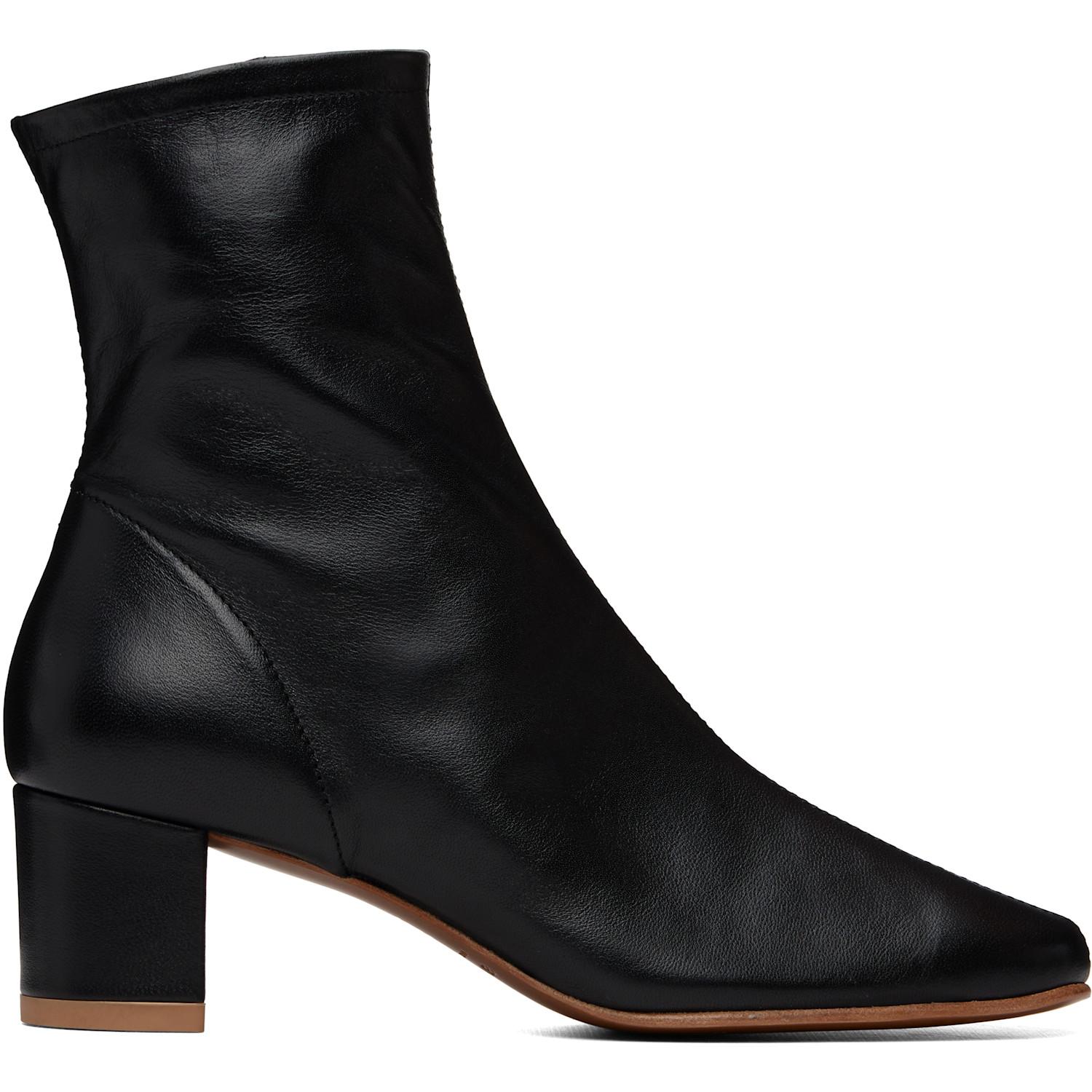 BY FAR Black Sofia Leather Ankle Boots