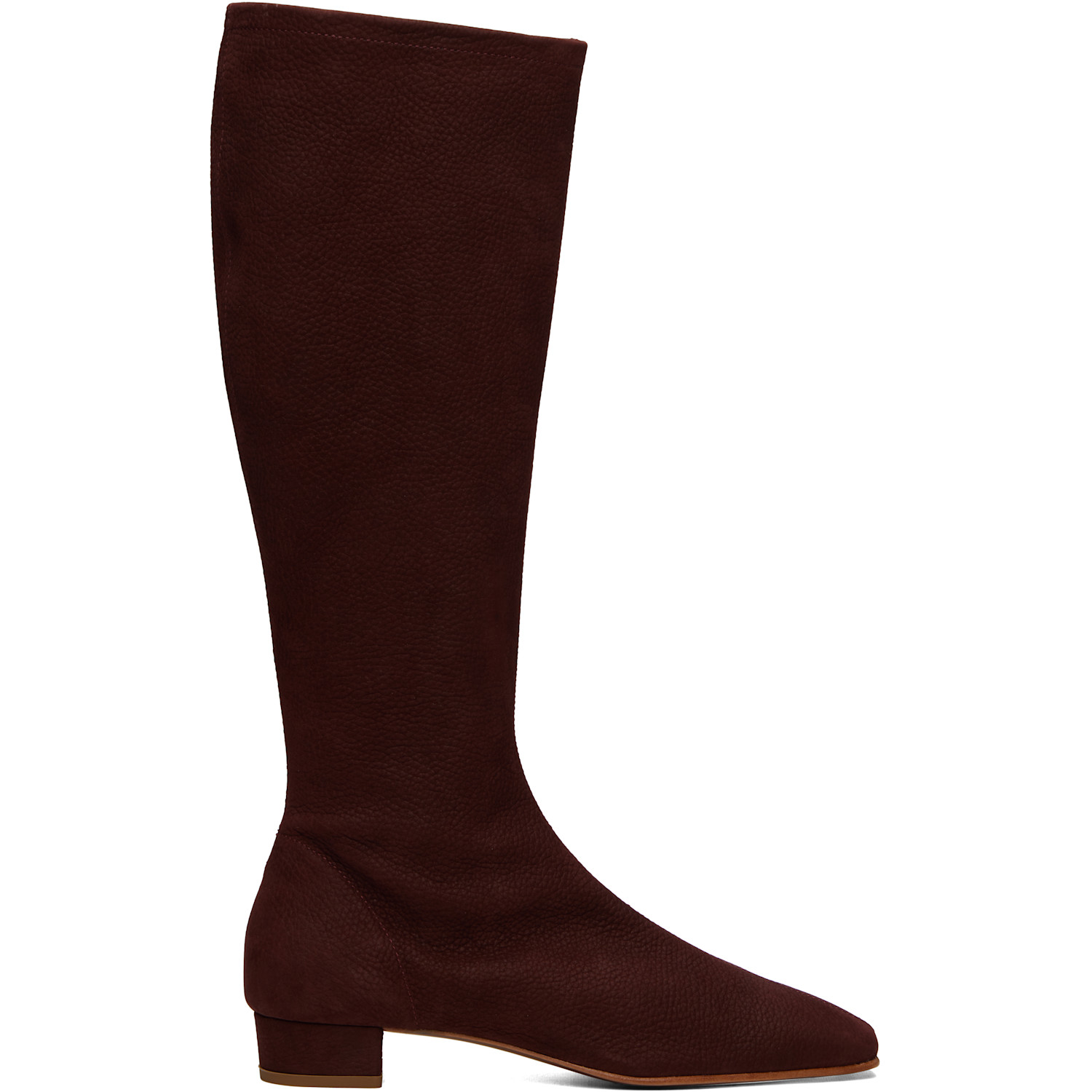 BY FAR Brown Edie Nubuck Knee-High Boots