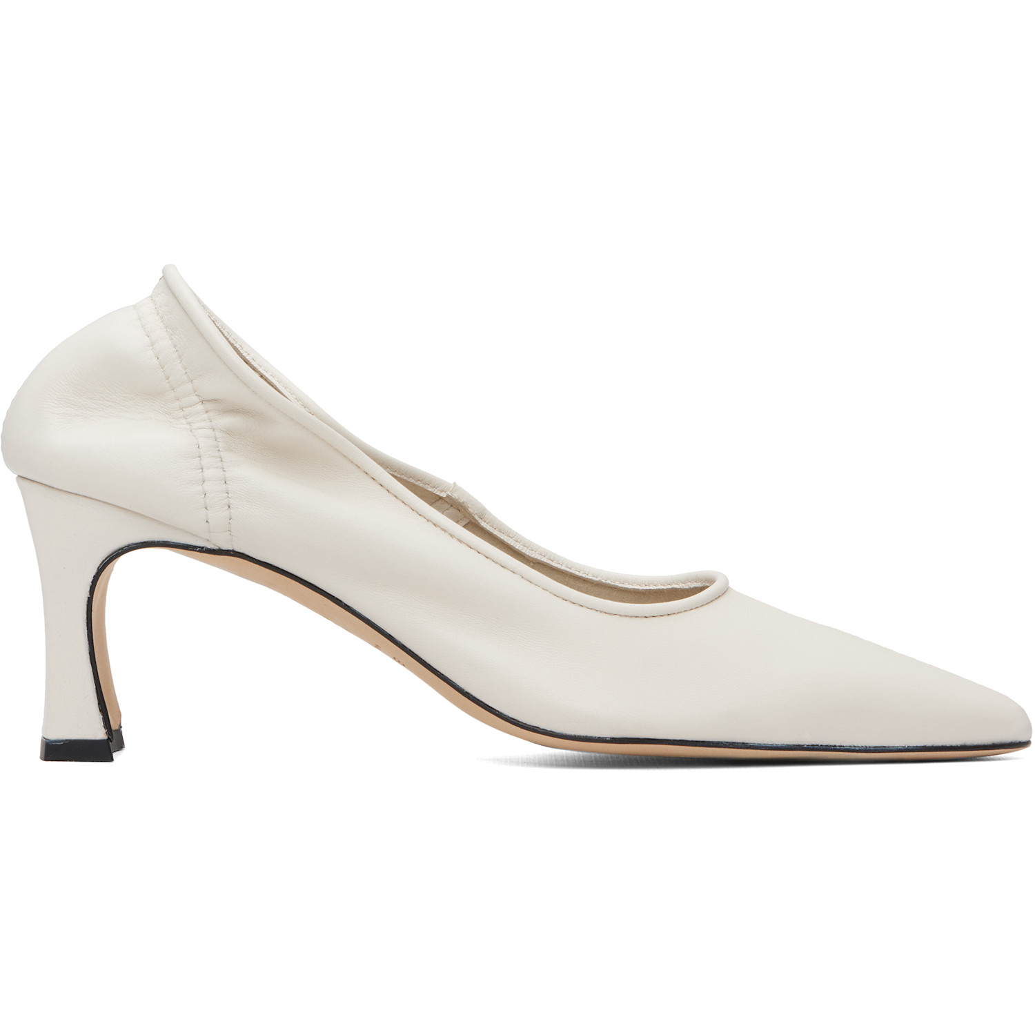 BY FAR White Carre Heels