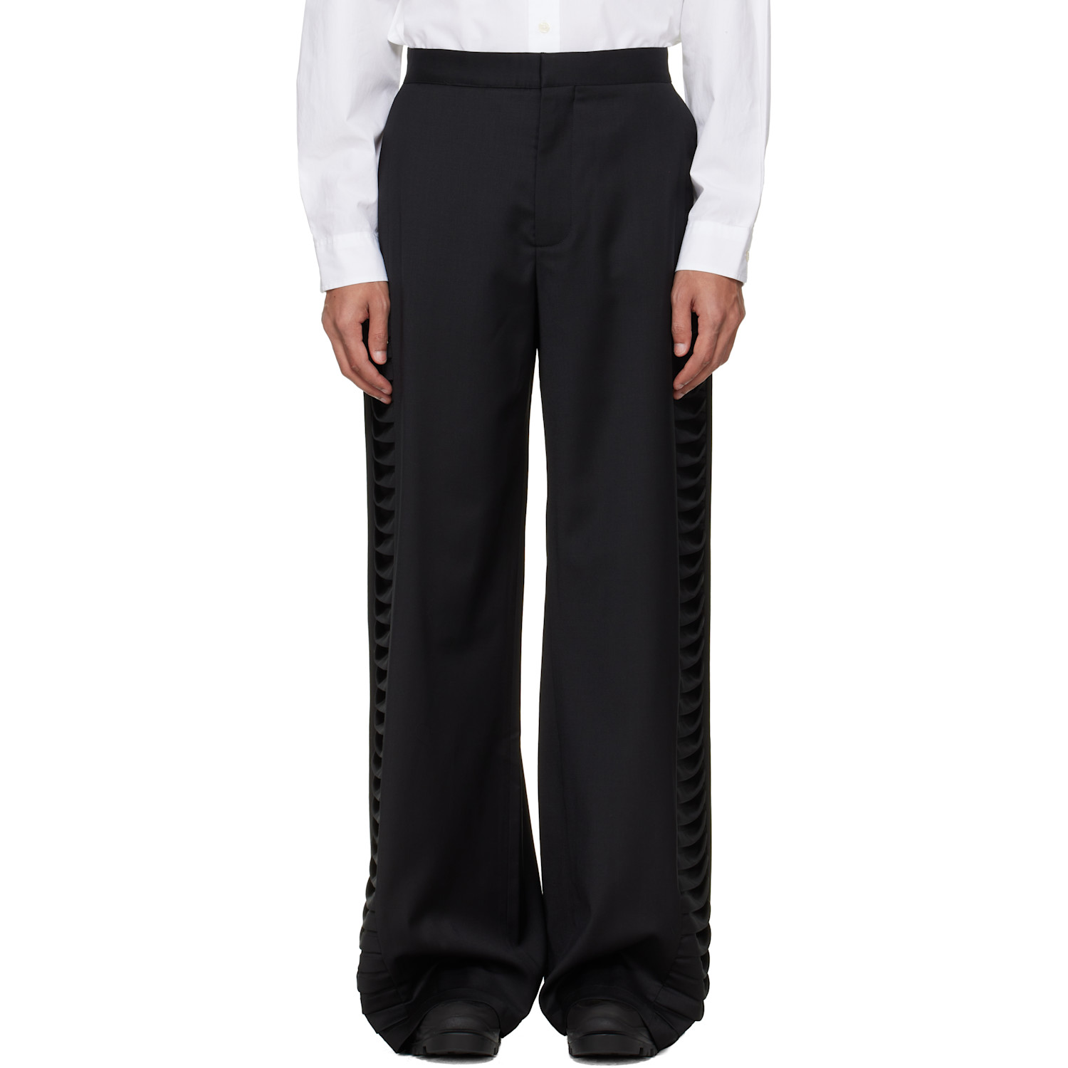 HELIOT EMIL Black Vibraxis Tailoring Trousers