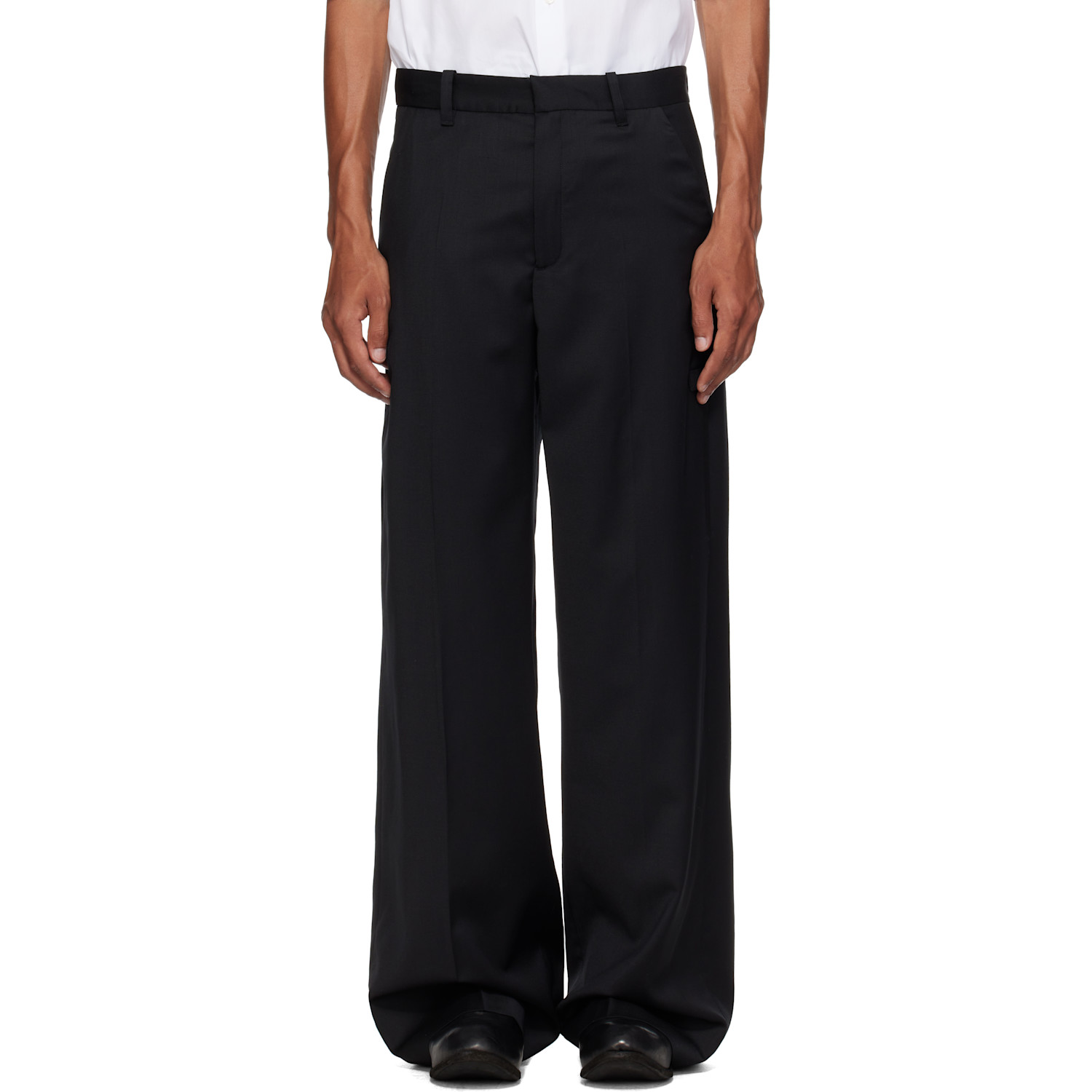 HELIOT EMIL Black Diapason Tailored Trousers