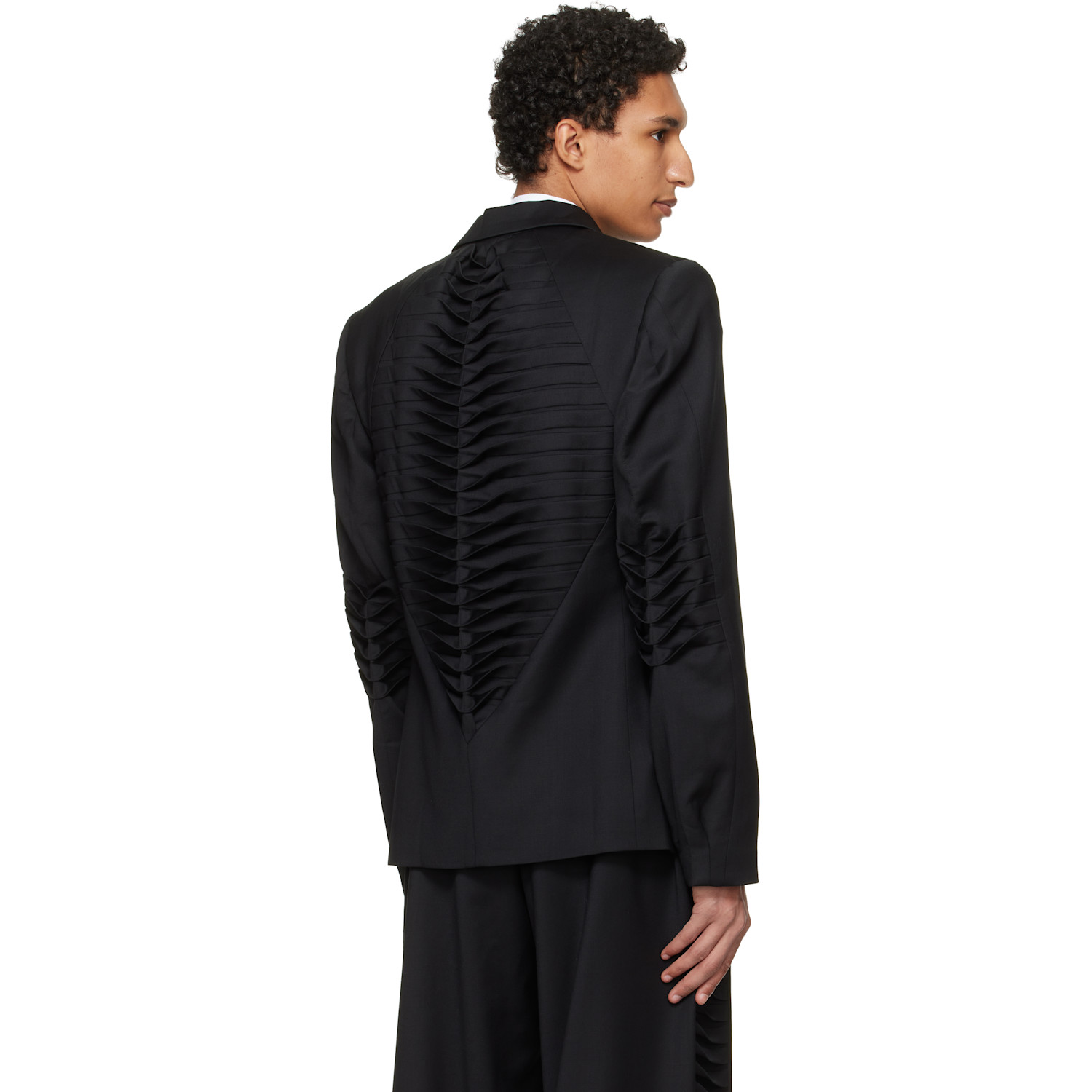  Heliot Emil Black Vibraxis Blazer 