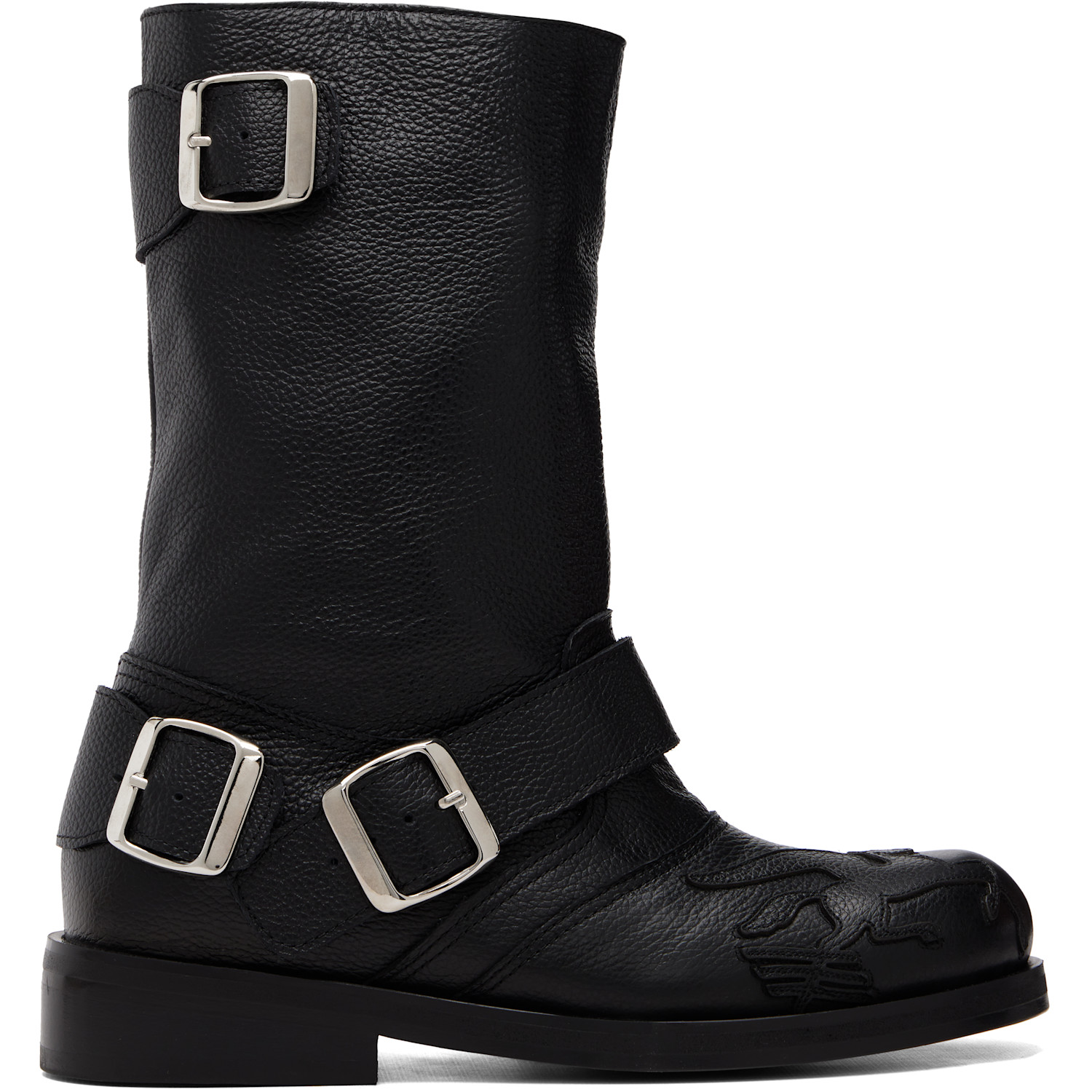 Stefan Cooke Black Pegasus Biker Boots
