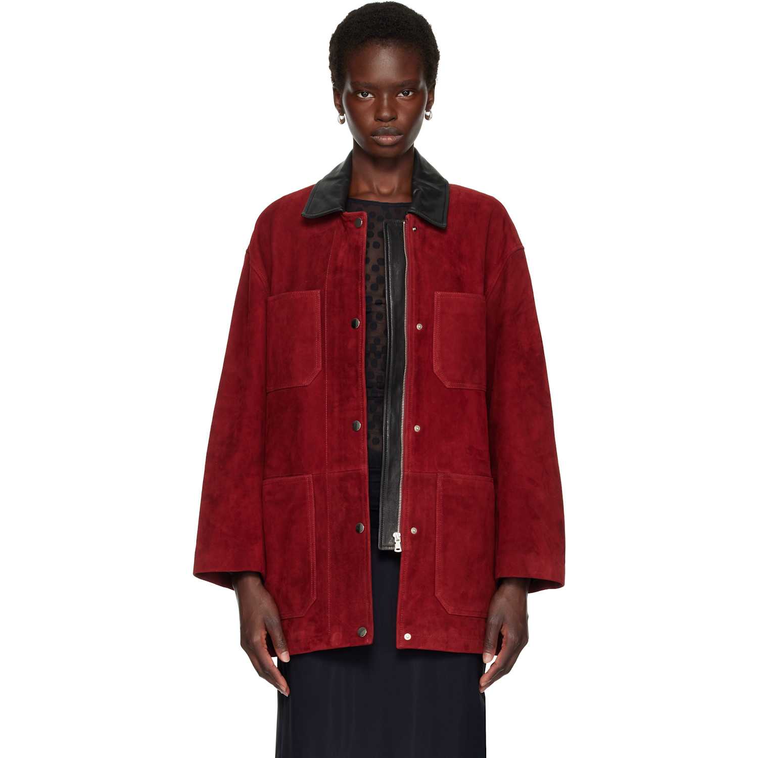Nour Hammour Red Barn Suede Jacket