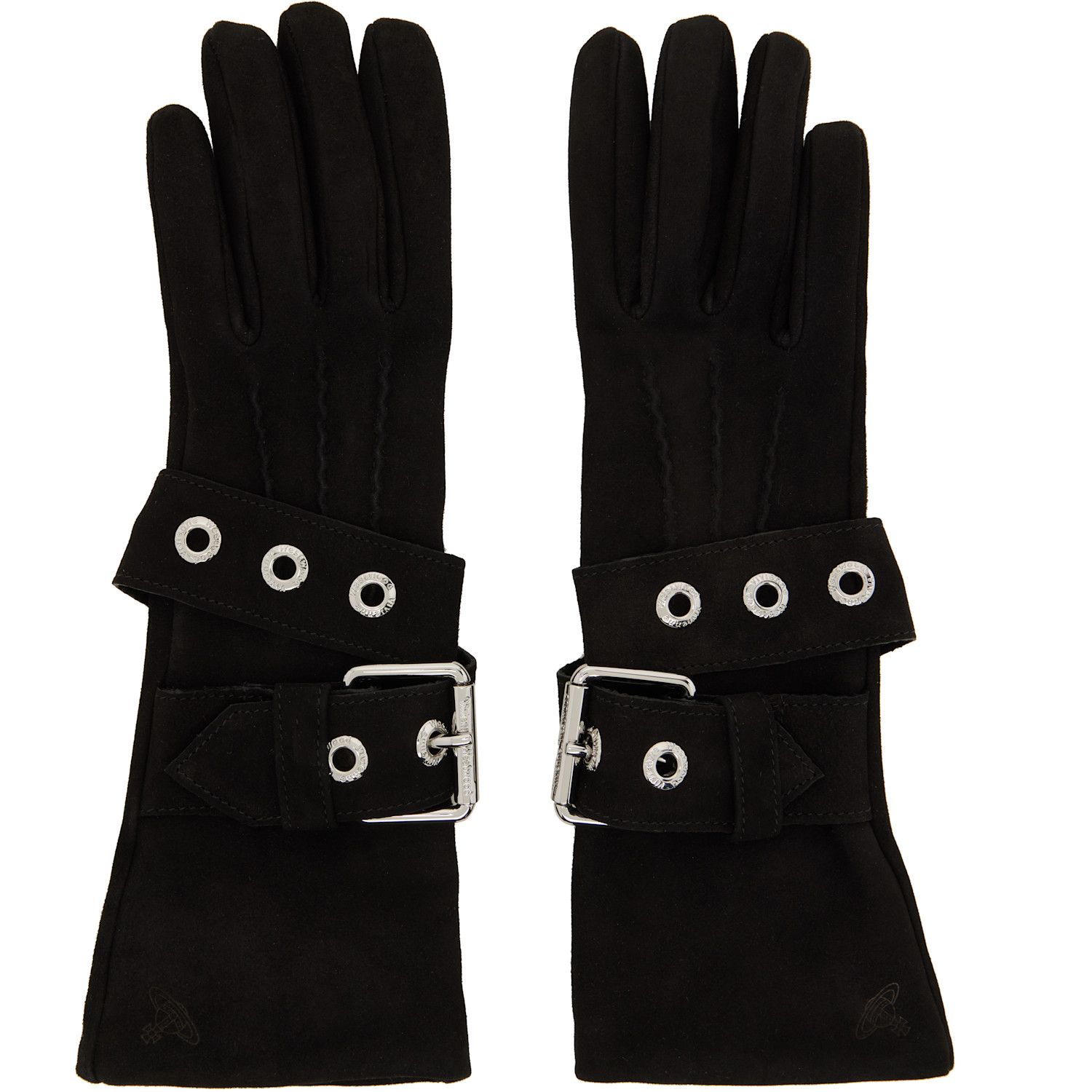 Vivienne Westwood Black Belt Buckle Gloves