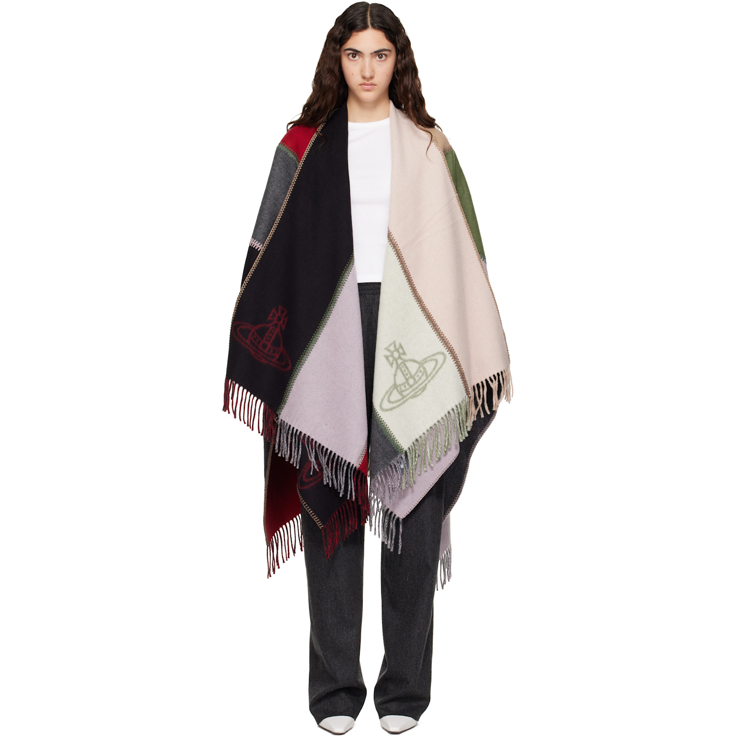 Vivienne Westwood Multicolor Stefano Poncho Scarf