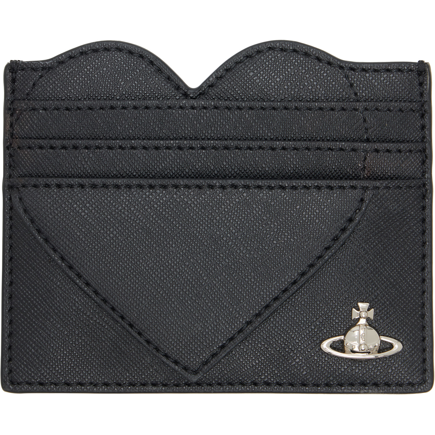 Vivienne Westwood Black Heart Card Holder In N401 Black