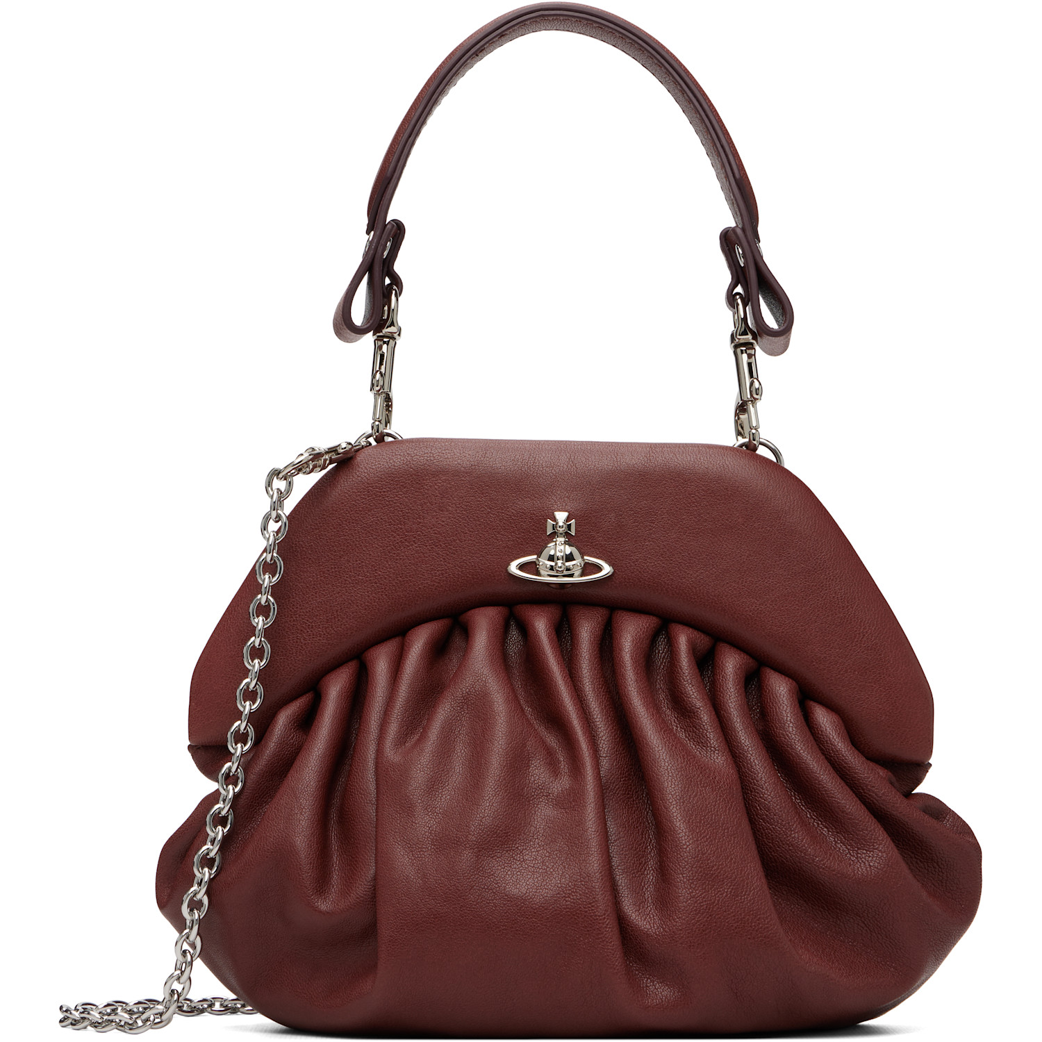 Vivienne Westwood Burgundy Brooke Clutch Bag
