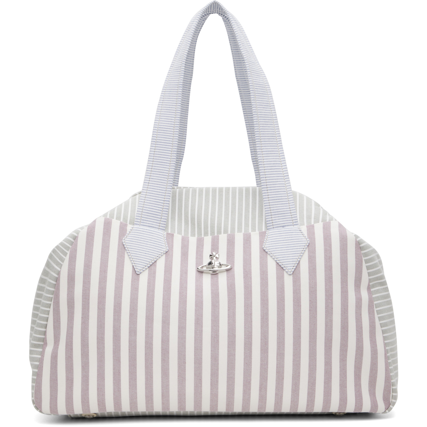 Vivienne Westwood Burgundy & Gray Archive Large Bag