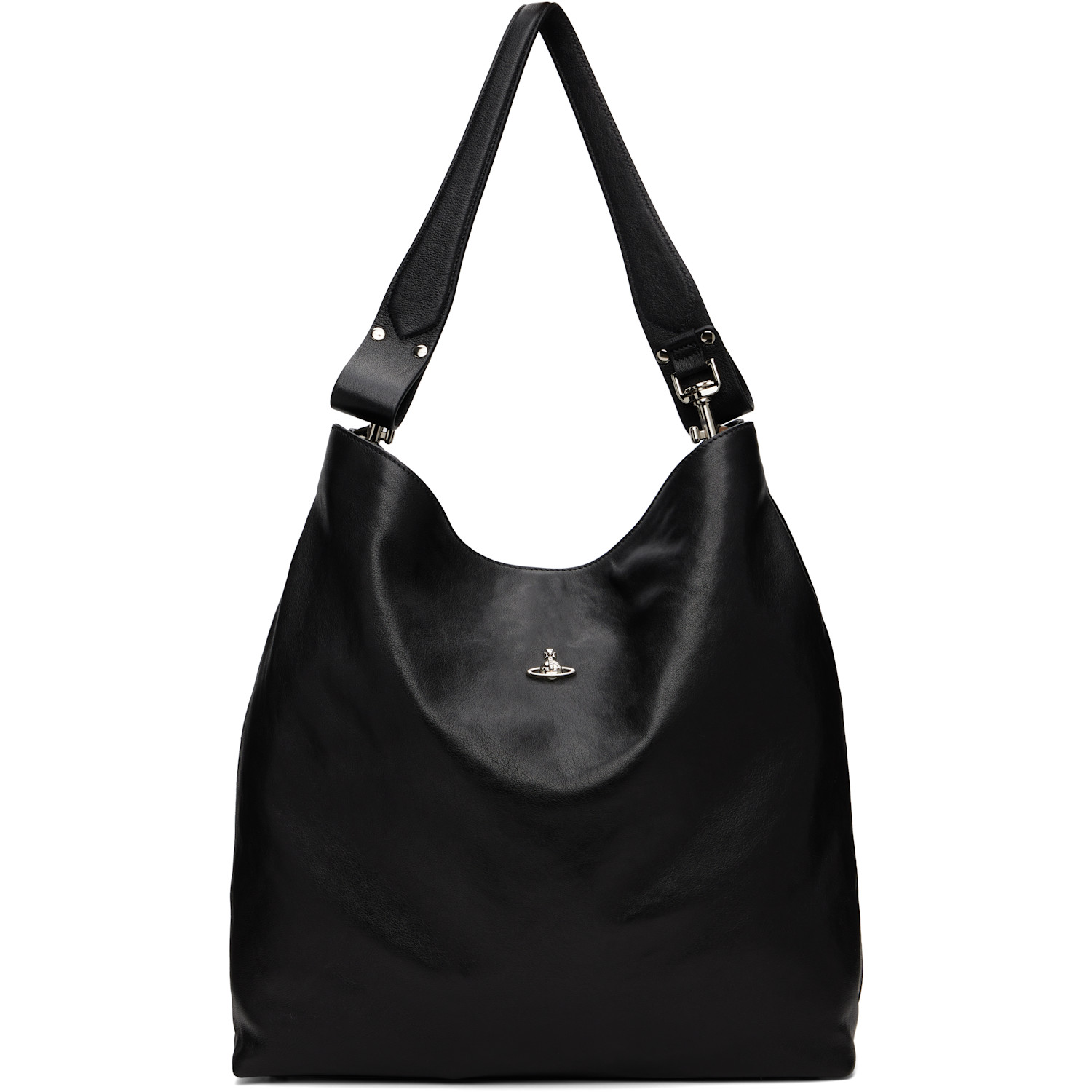 Vivienne Westwood Black Lottie Large Shoulder Tote