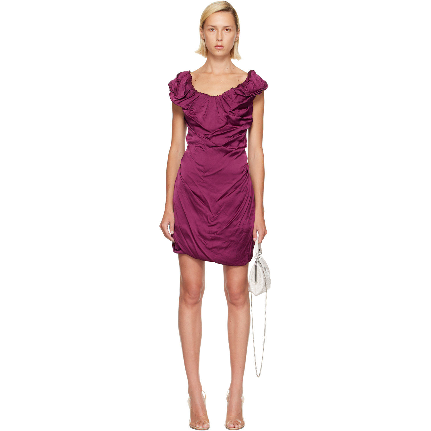 Vivienne Westwood Burgundy Twisted Ginnie Minidress