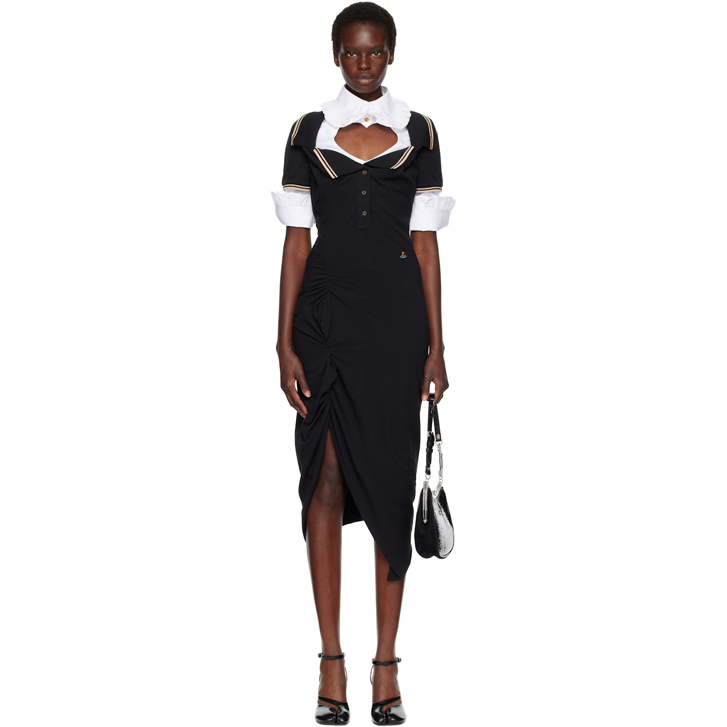 Vivienne Westwood Black Long Monday Pulling Midi Dress