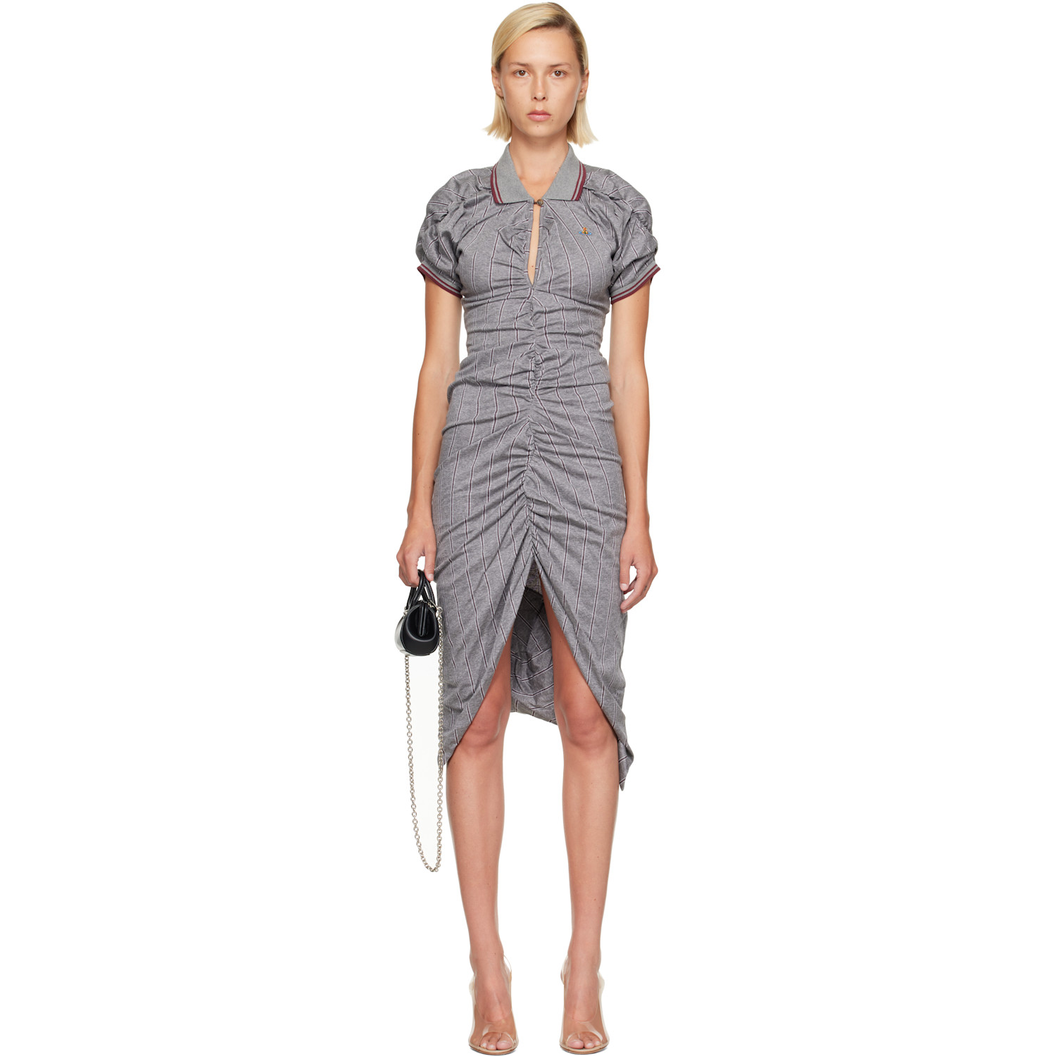 Vivienne Westwood Gray Pulling Midi Dress