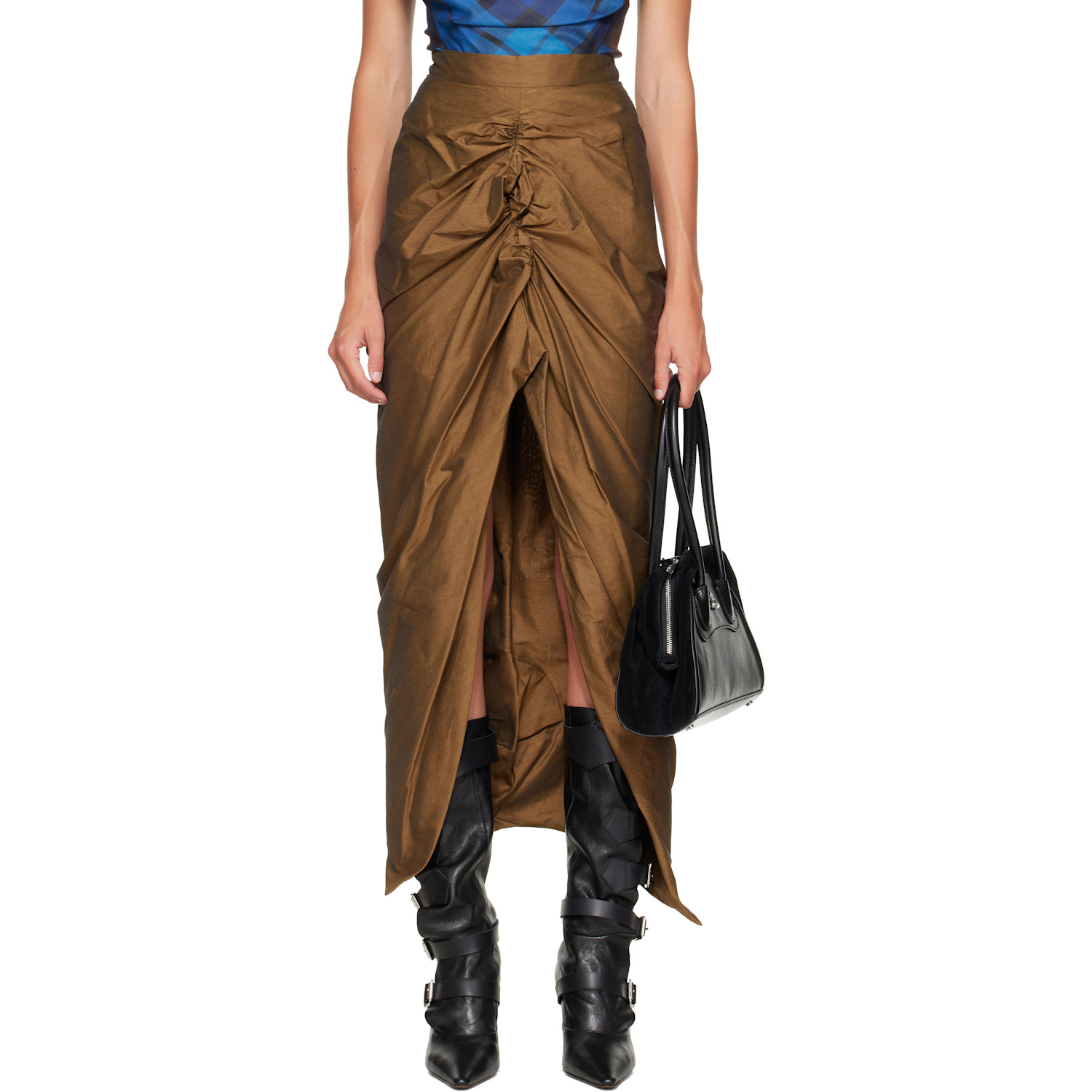 Vivienne Westwood Brown Long Panther Maxi Skirt