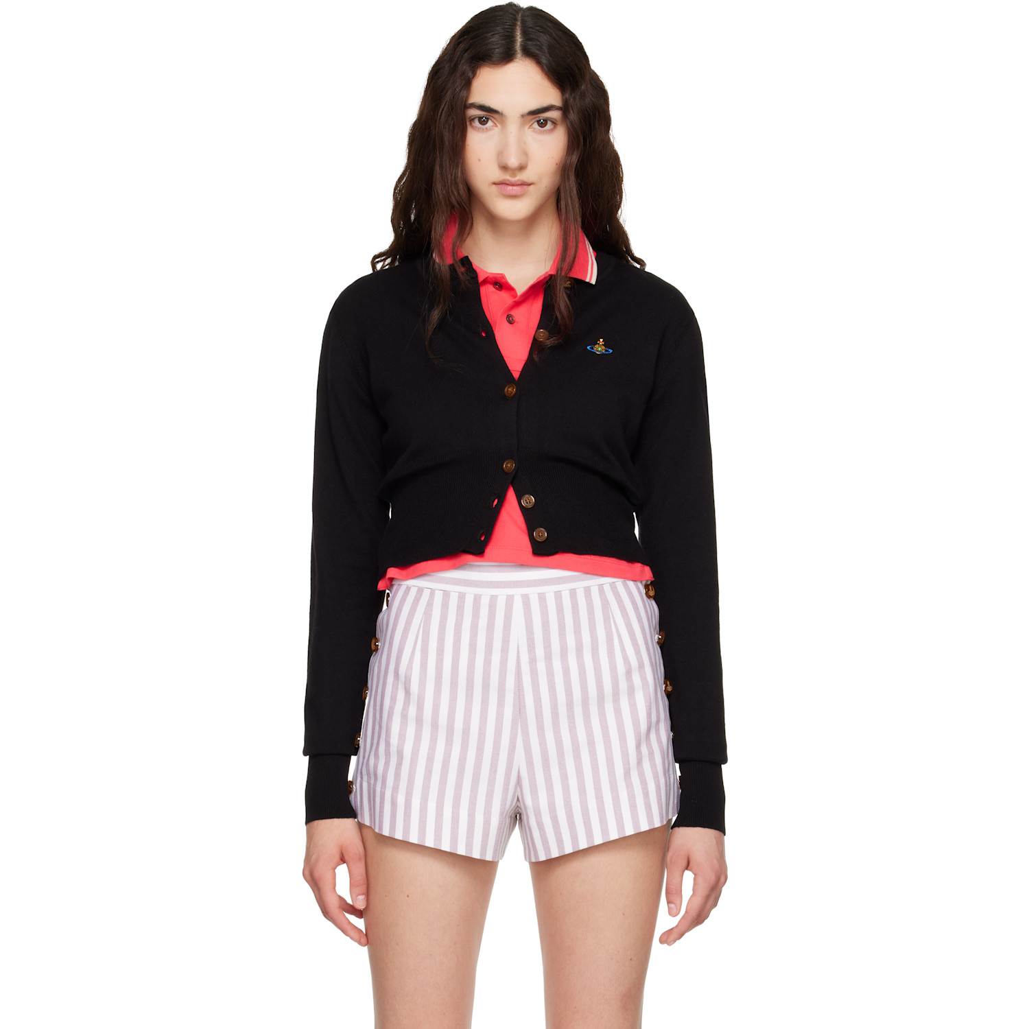 Vivienne Westwood Black Bea Cropped Cardigan