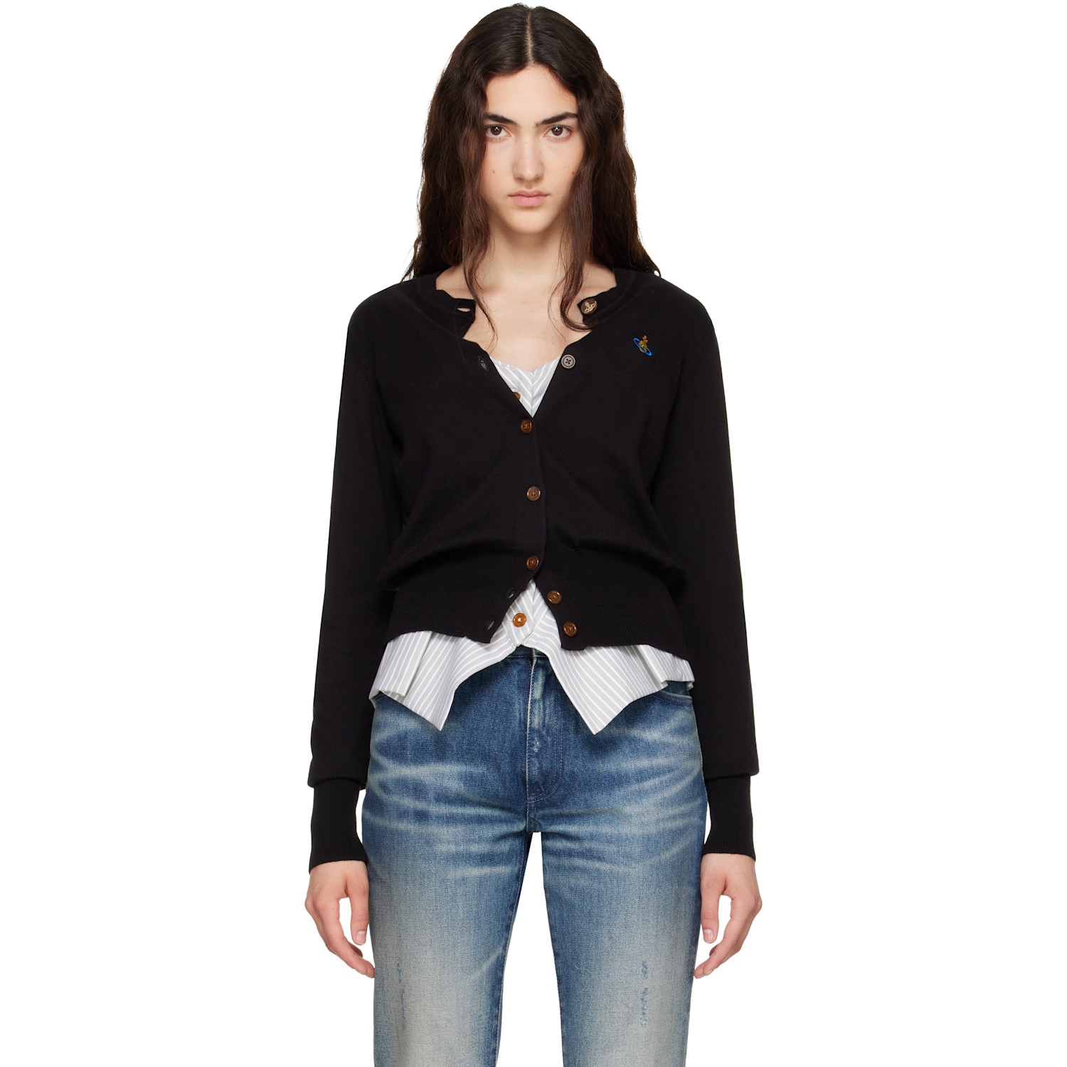 Vivienne Westwood Black Bea Cropped Cardigan
