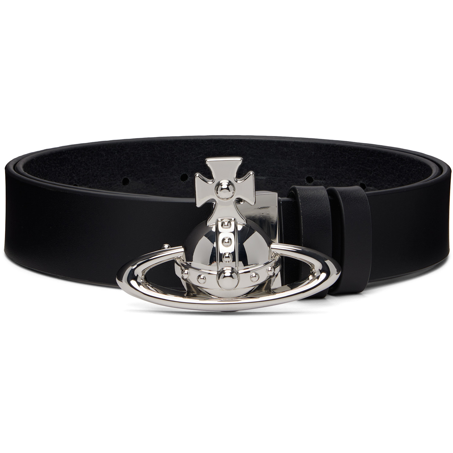 Vivienne Westwood Black Orb Buckle Belt