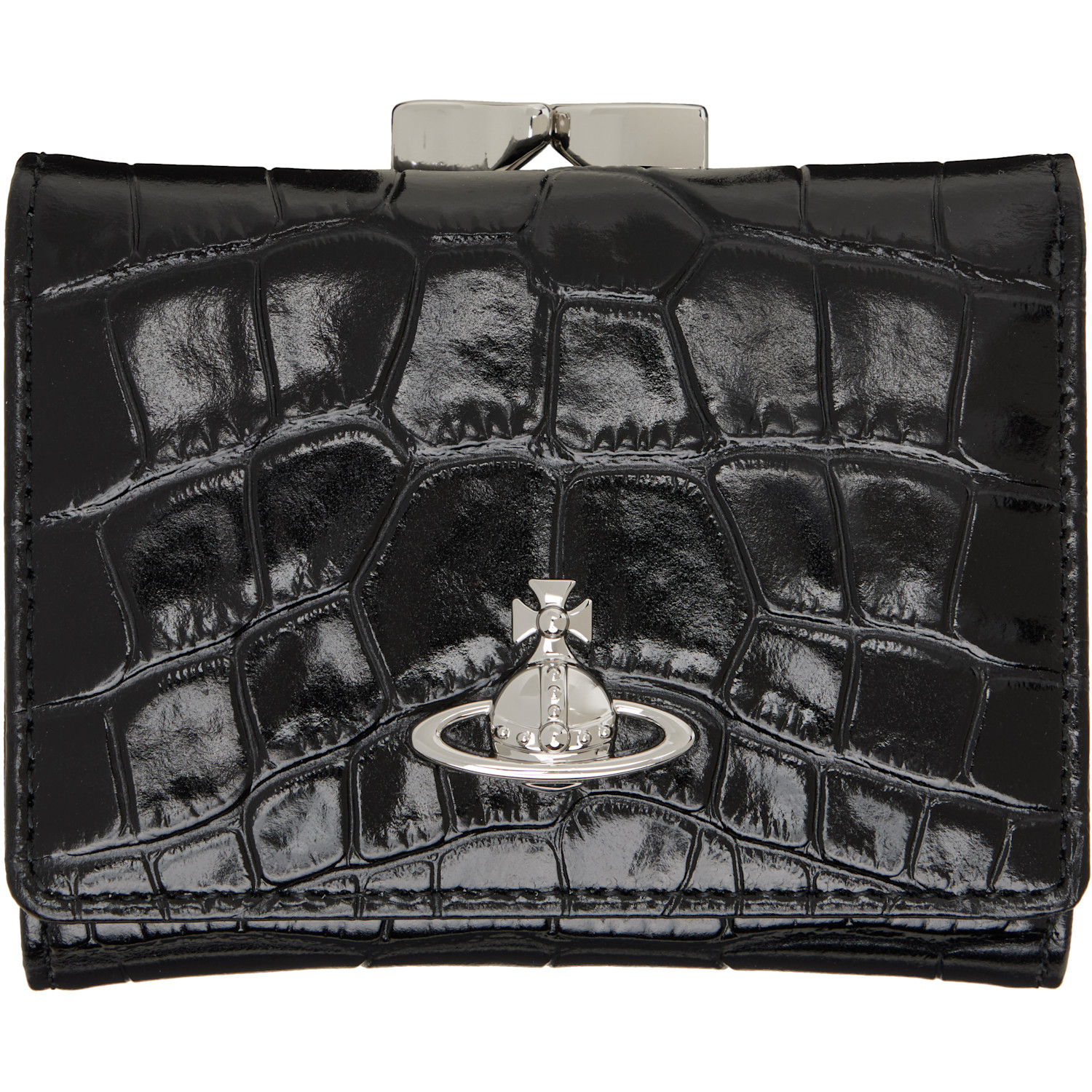 Vivienne Westwood Black Small Frame Wallet