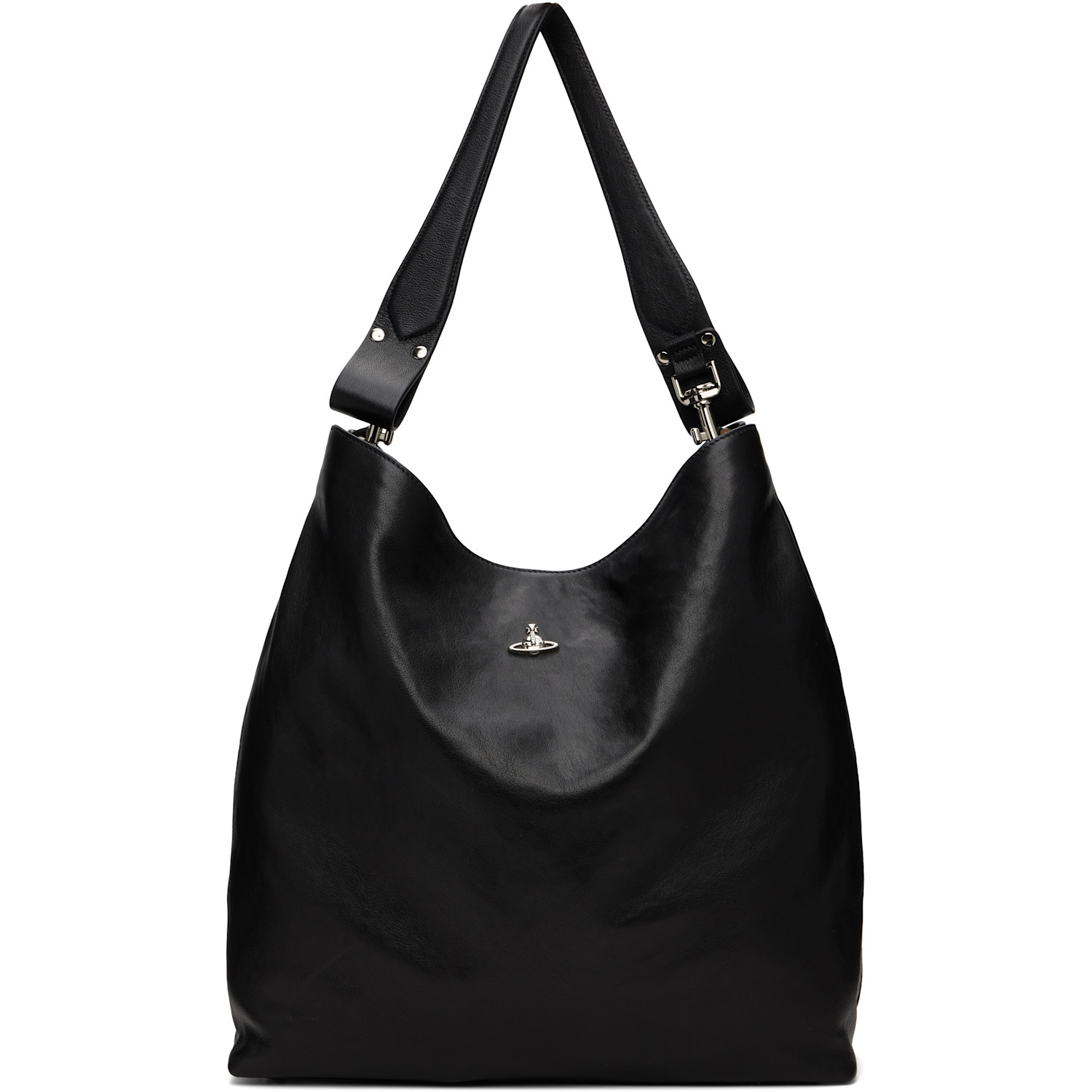 Vivienne Westwood Black Lottie Large Shoulder Tote