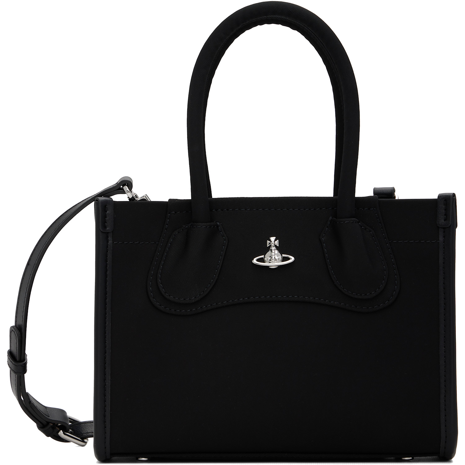 Vivienne Westwood Black Troy Small Crossbody Tote