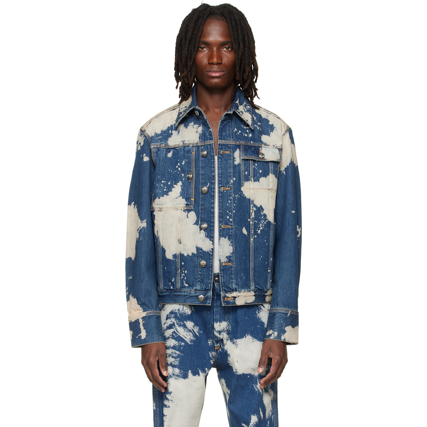 Vivienne Westwood Navy & Beige Worker Denim Jacket