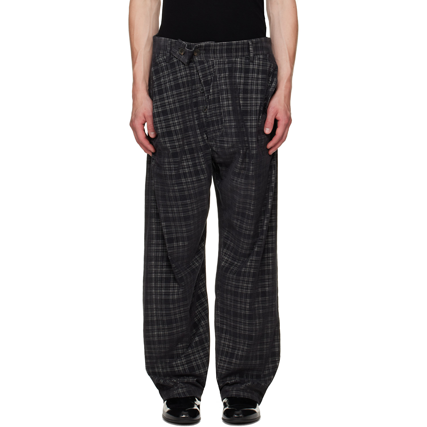 Vivienne Westwood Gray Straight Drunken Trousers
